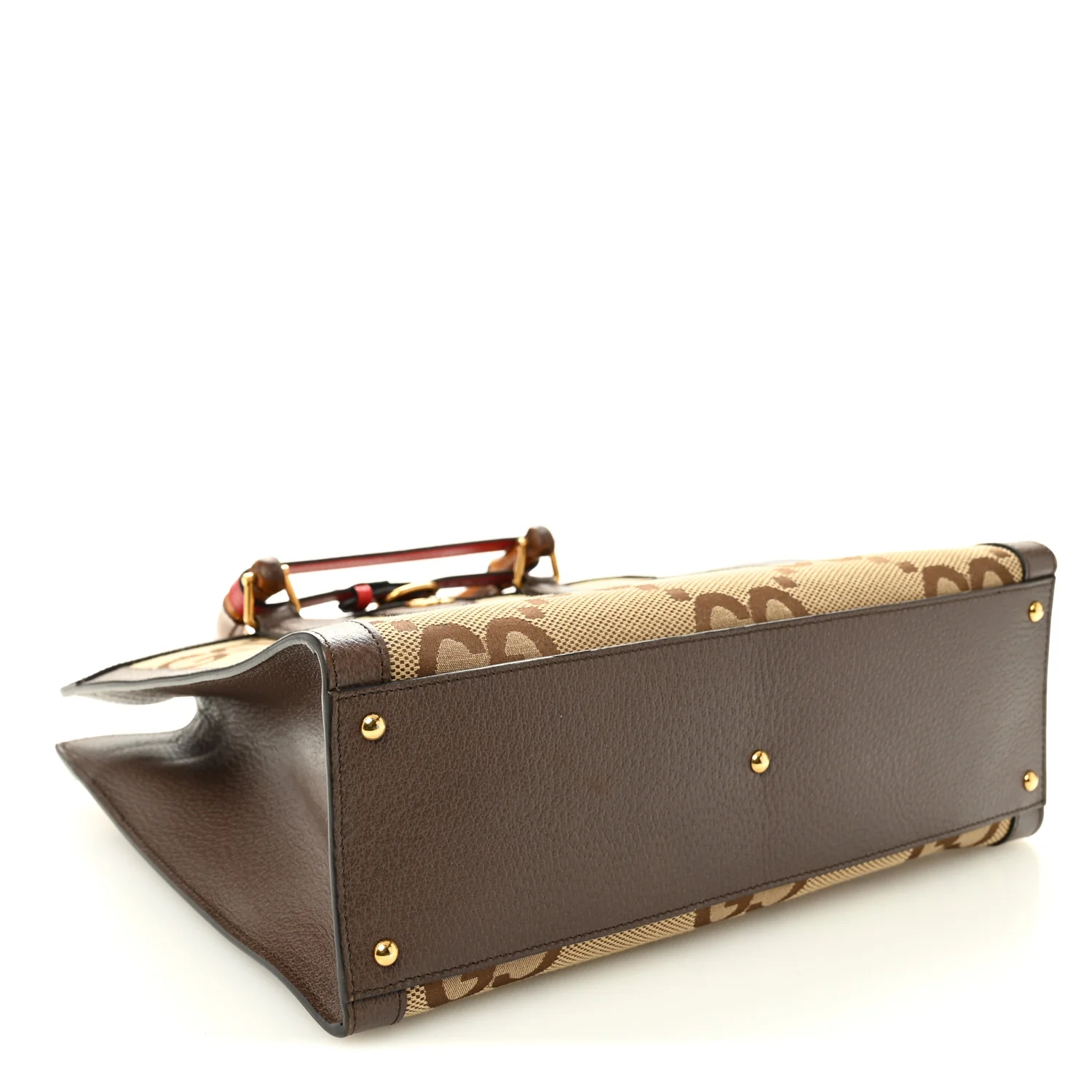 Monogram Jumbo GG Textured Dollar Calfskin Medium Diana Tote Bag Camel Ebony New Acero Pomegranate Red - Image 4