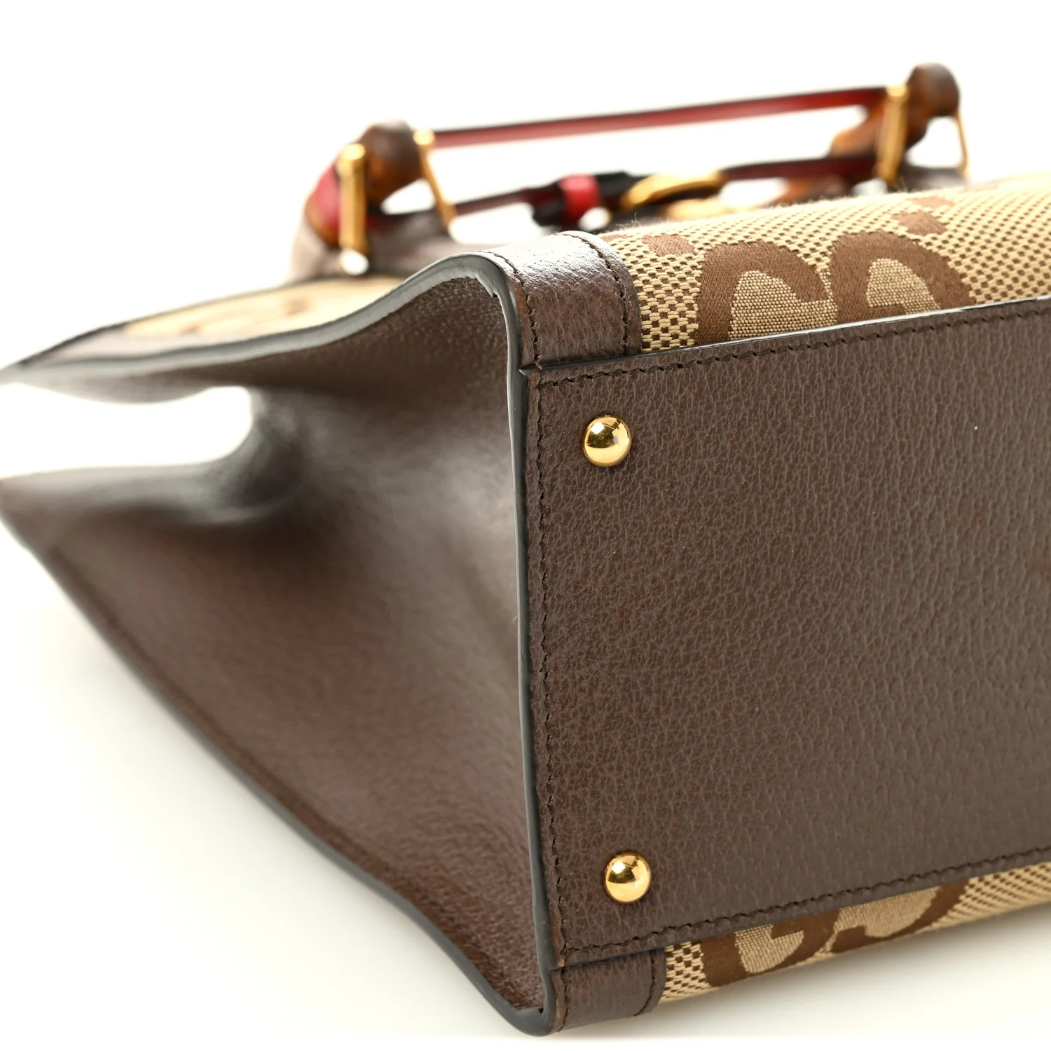 Monogram Jumbo GG Textured Dollar Calfskin Medium Diana Tote Bag Camel Ebony New Acero Pomegranate Red - Image 8