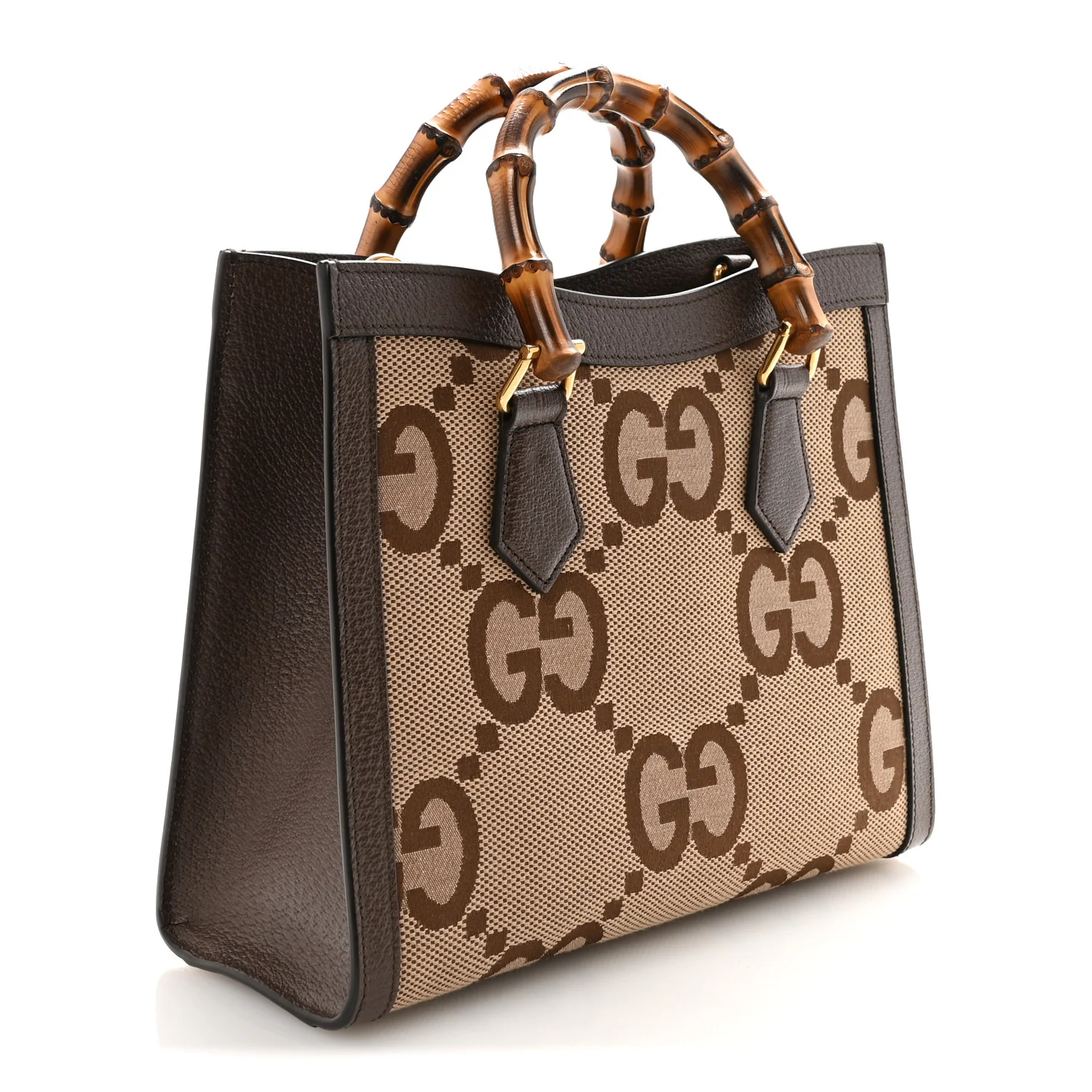 Monogram Jumbo GG Textured Dollar Calfskin Small Diana Tote Bag Camel Ebony New Acero Pomegranate Red - Image 3