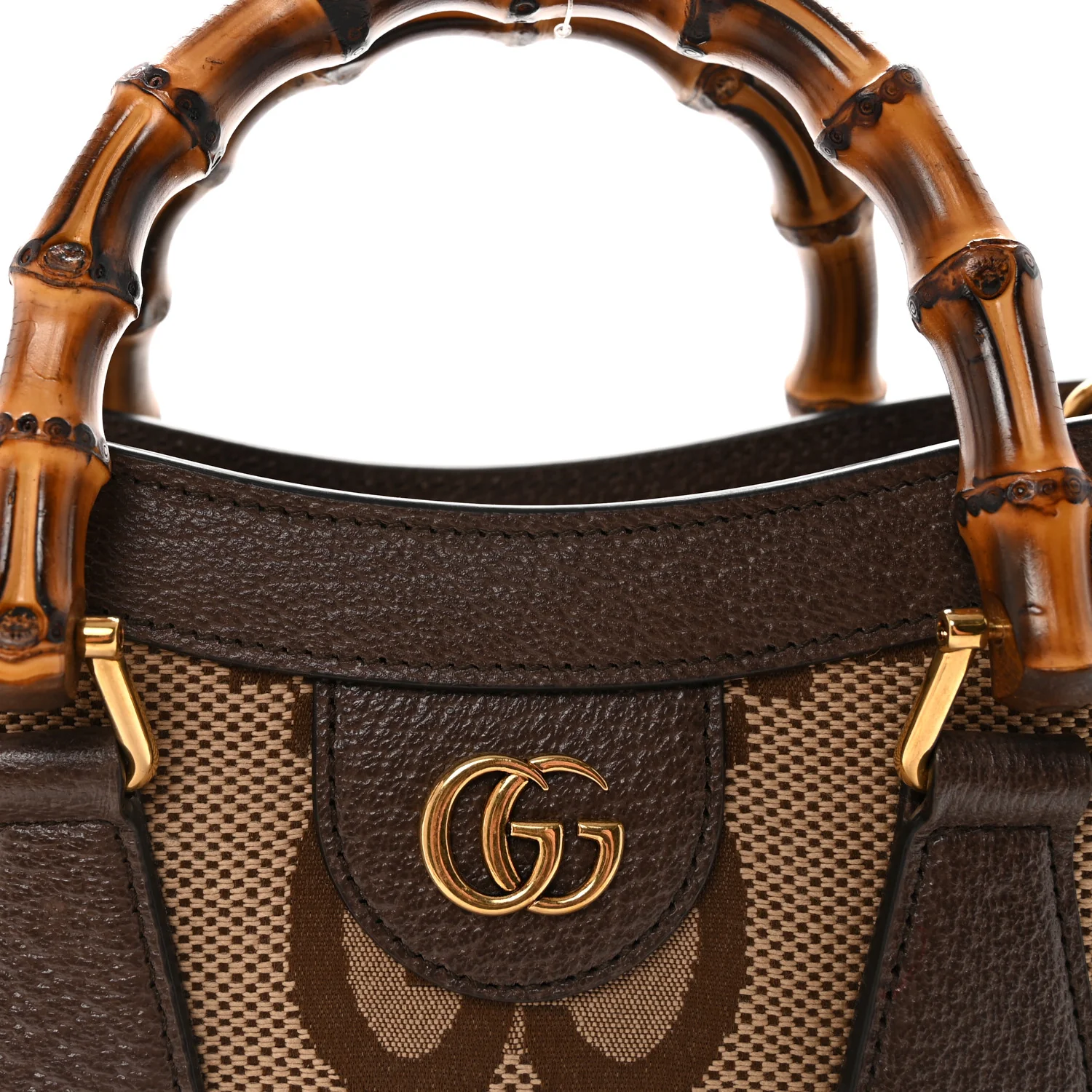 Monogram Jumbo GG Textured Dollar Calfskin Small Diana Tote Bag Camel Ebony New Acero Pomegranate Red - Image 7