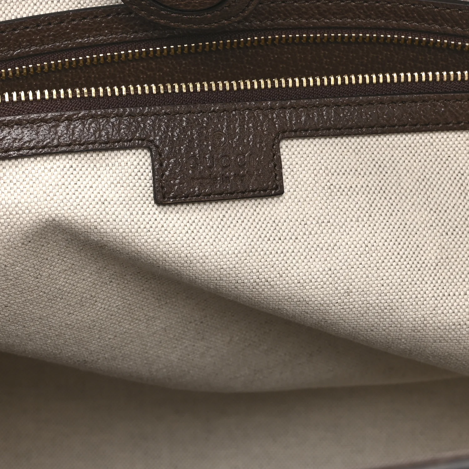 Monogram Jumbo GG Textured Dollar Calfskin Web Medium Ophidia Shopping Tote Camel Ebony - Image 6