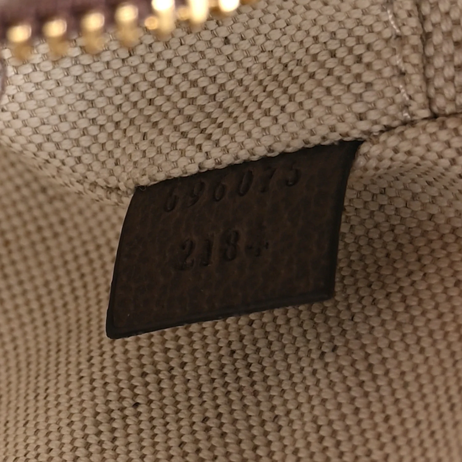 Monogram Jumbo GG Textured Dollar Calfskin Web Mini Crossbody Bag Camel Ebony New Acero - Image 7