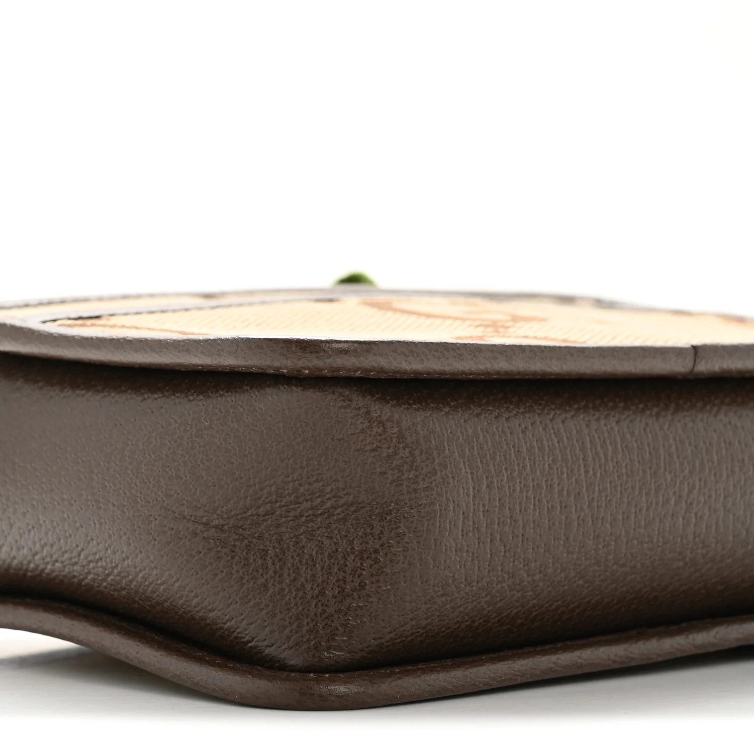 Monogram Jumbo GG Textured Dollar Calfskin Web Mini Crossbody Bag Camel Ebony New Acero - Image 8