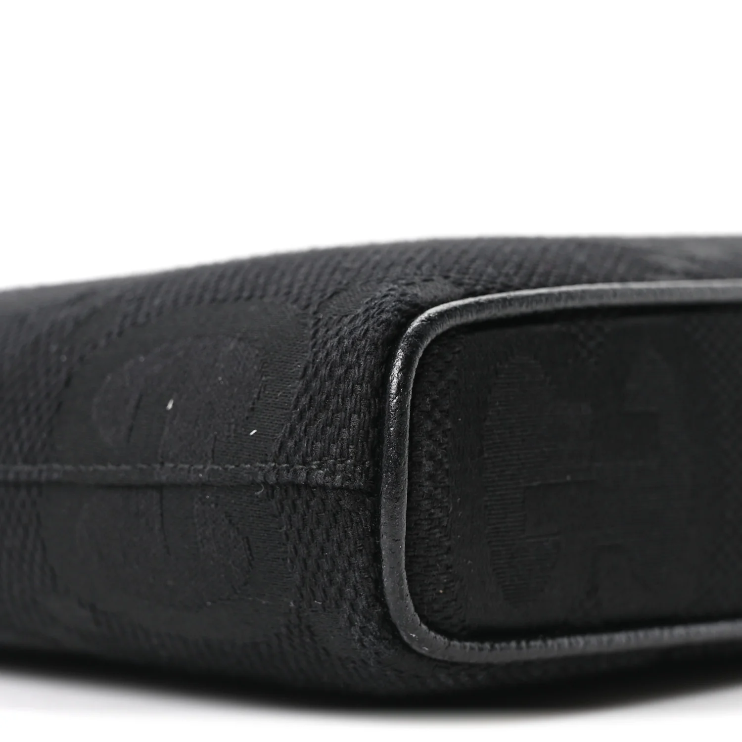 Monogram Jumbo GG Textured Dollar Calfskin Wristlet Messenger Bag Black - Image 9