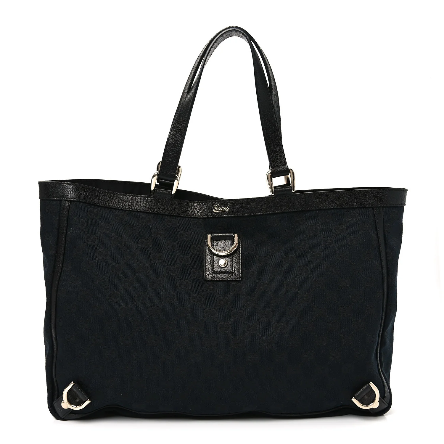 Monogram Large Abbey Tote Navy Black