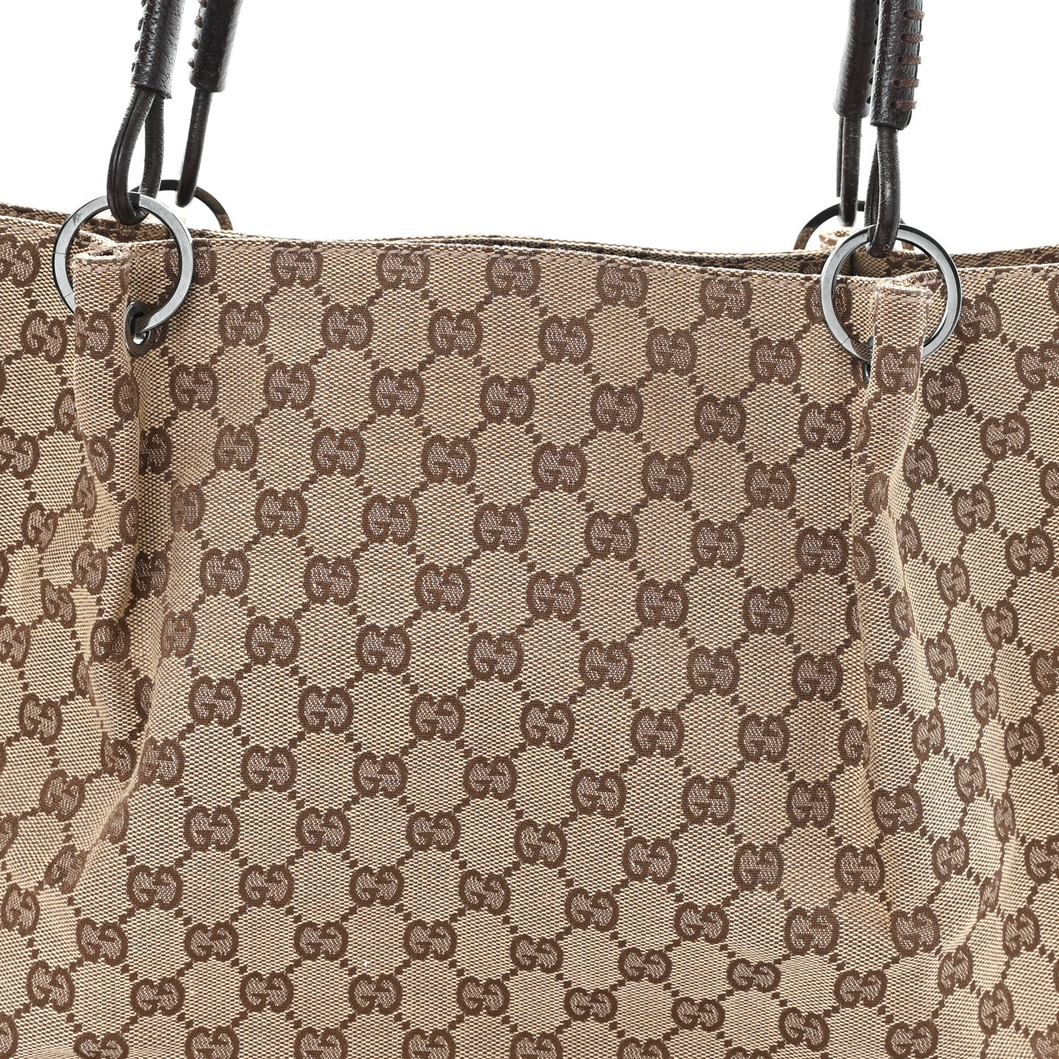 Monogram Large Bucket Tote Dark Brown - Image 8