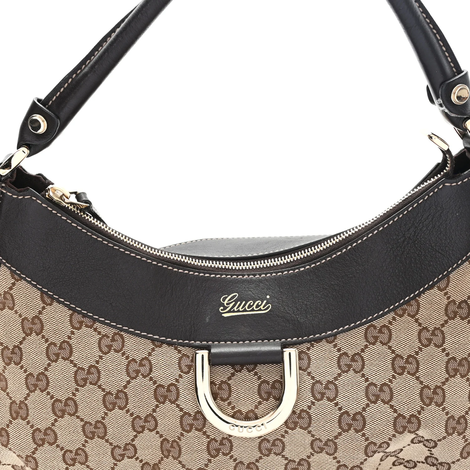 Monogram Large D Gold Hobo Dark Brown - Image 8