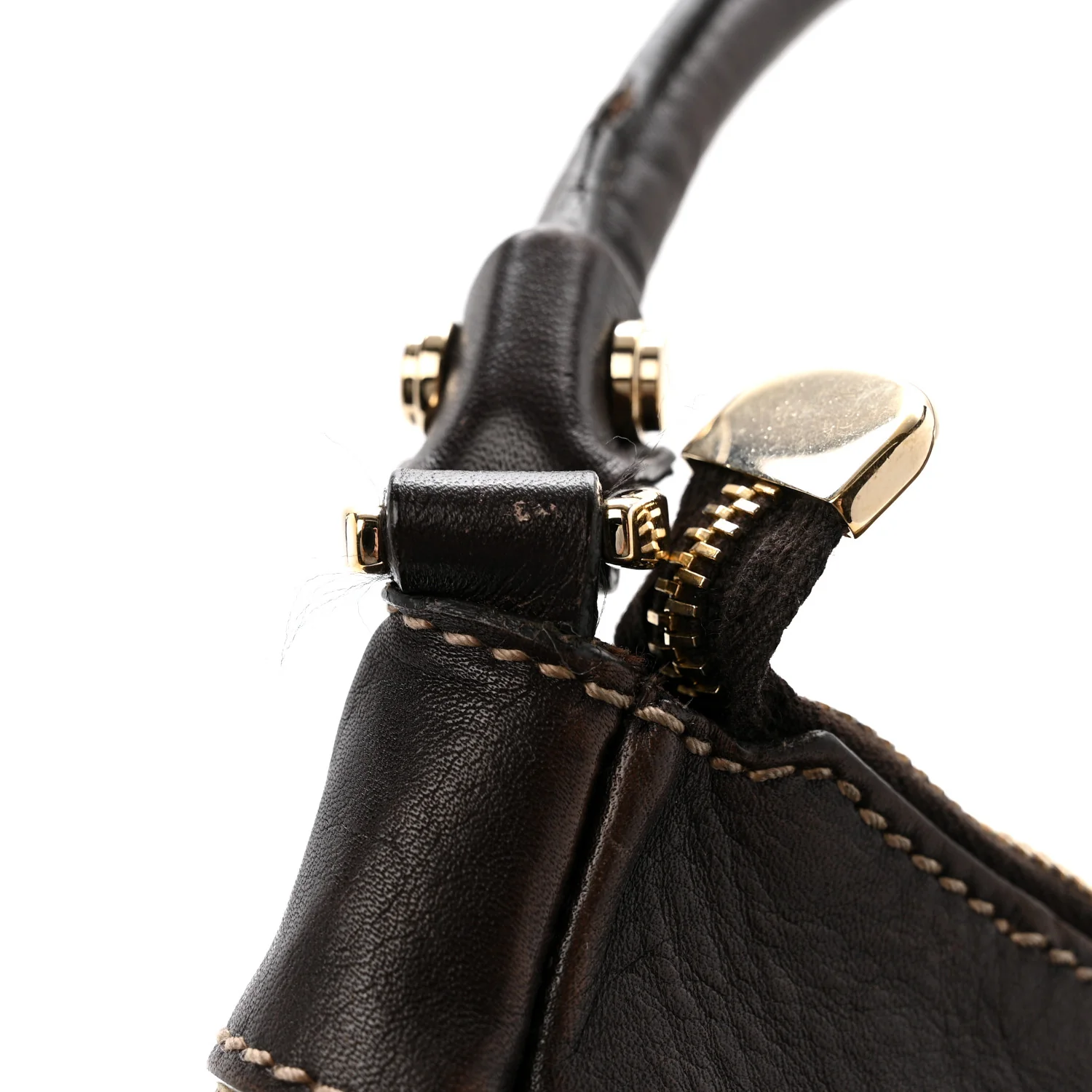 Monogram Large D Gold Hobo Dark Brown - Image 15