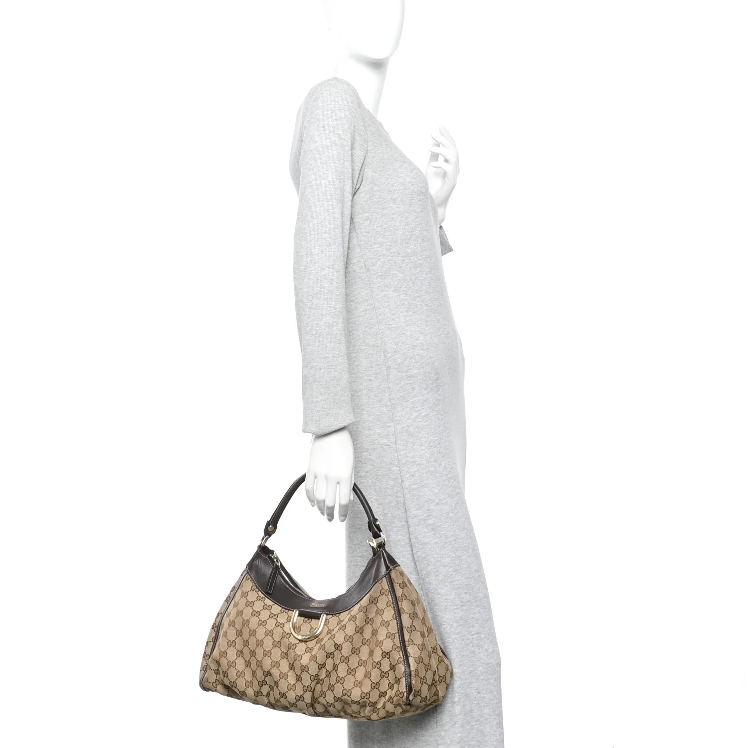 Monogram Large D Gold Hobo Dark Brown - Image 2