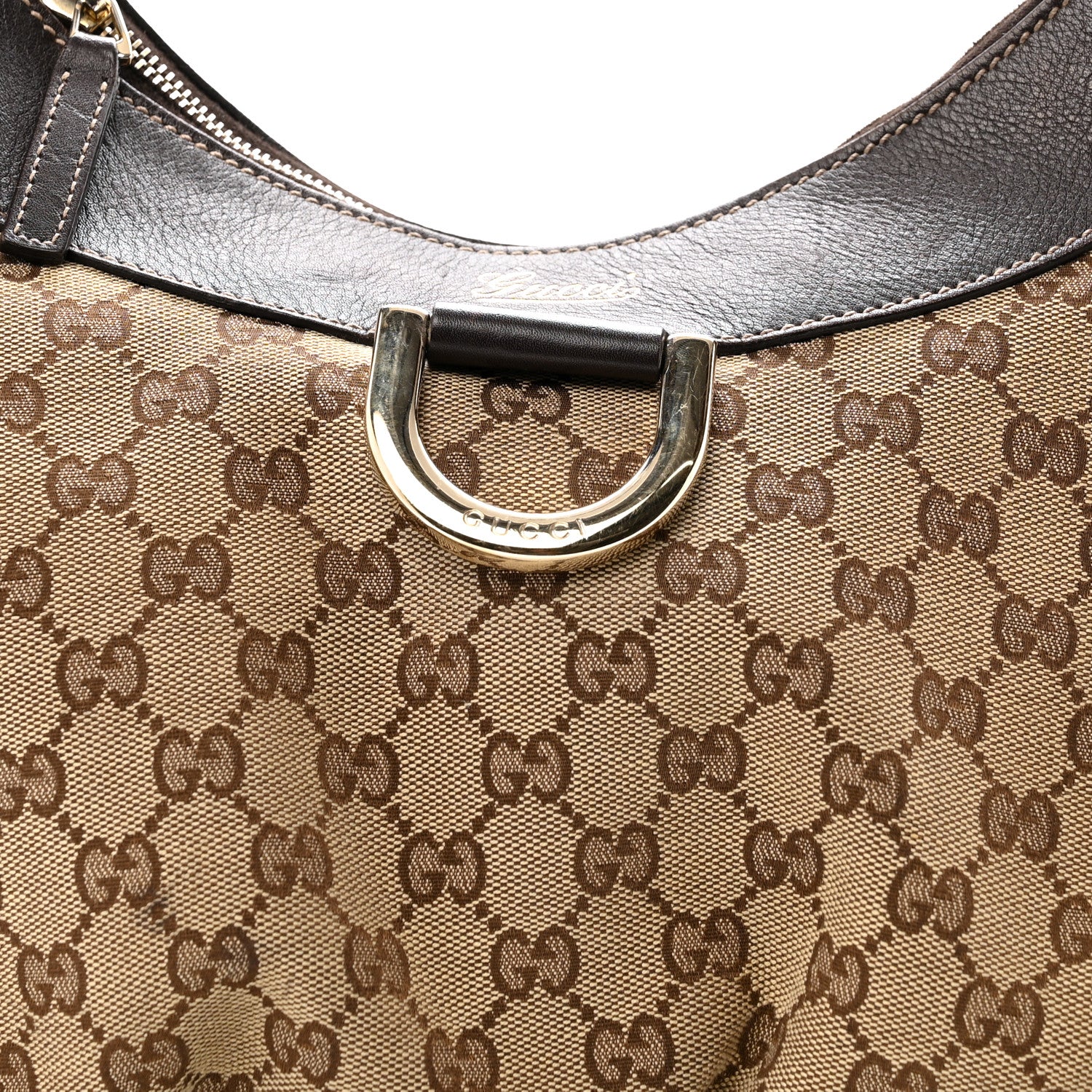 Monogram Large D Gold Hobo Dark Brown - Image 8
