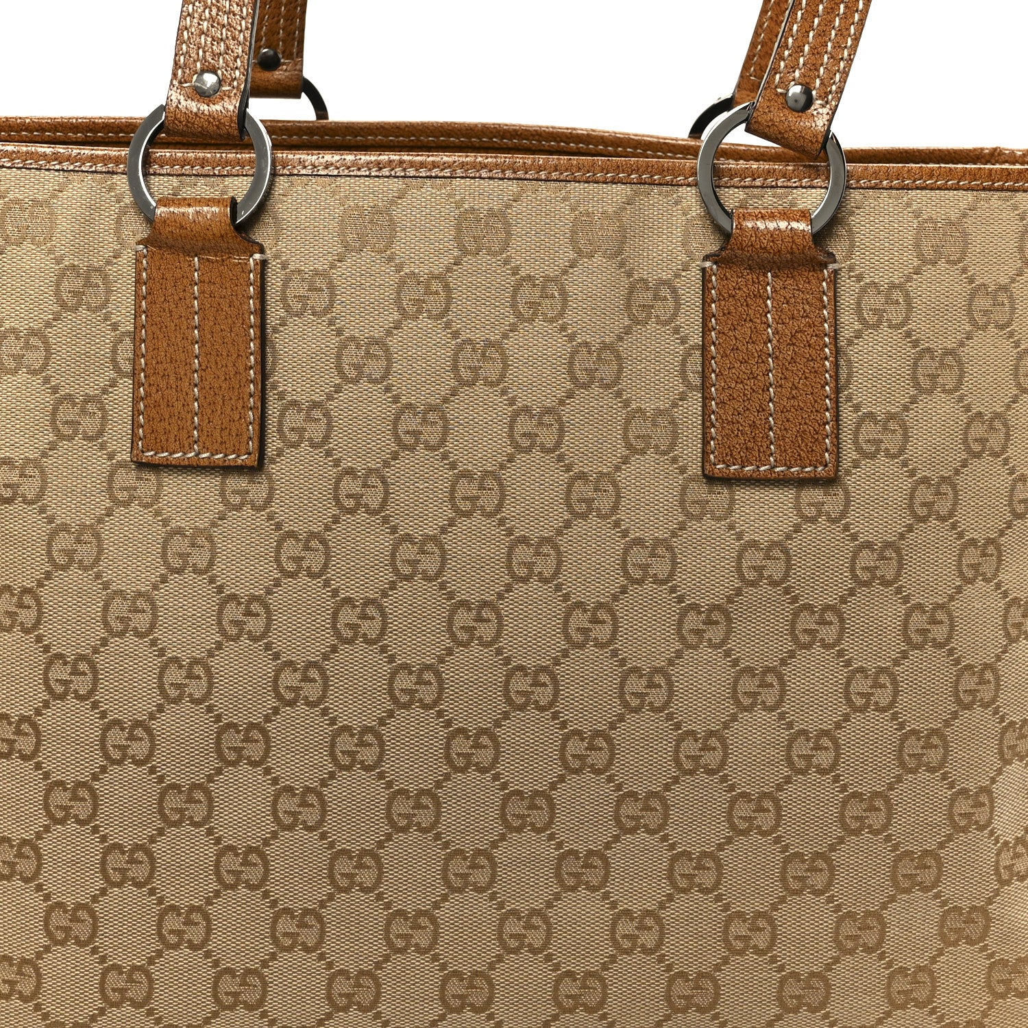 Monogram Large Tote Dark Brown - Image 8