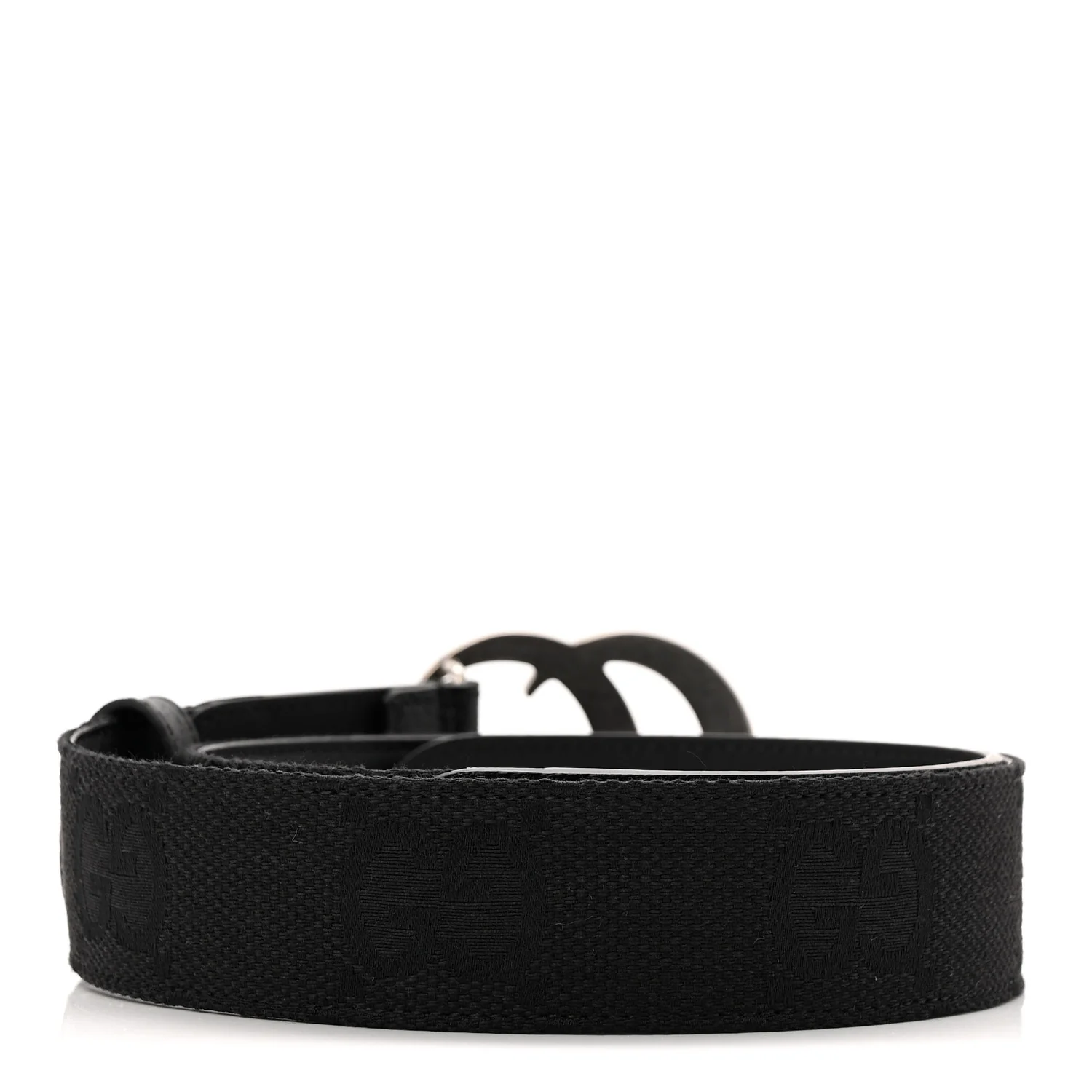 Monogram Macro GG Dollar Pigprint Double G 40mm Belt 80 32 Black - Image 2