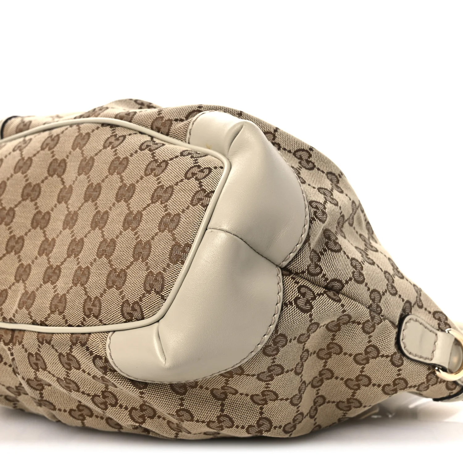 Monogram Margaux Calfskin Medium Sukey Top Handle Bag Beige Ebony Mystic White - Image 10