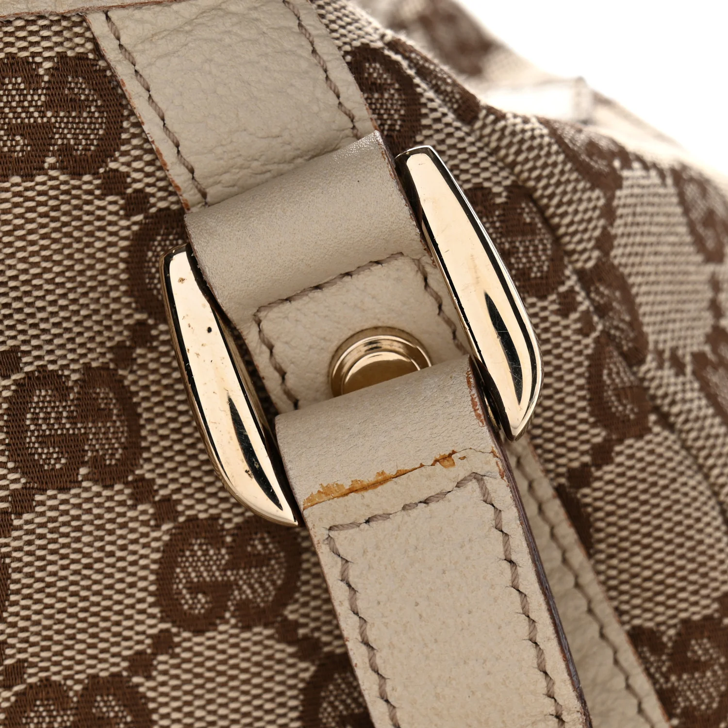 Monogram Medium Abbey Shoulder Bag Off White - Image 12