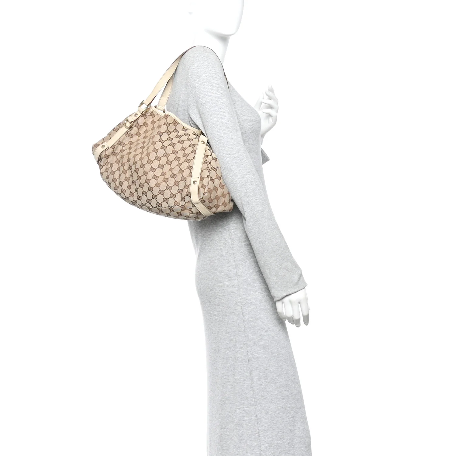 Monogram Medium Abbey Shoulder Bag Off White - Image 2