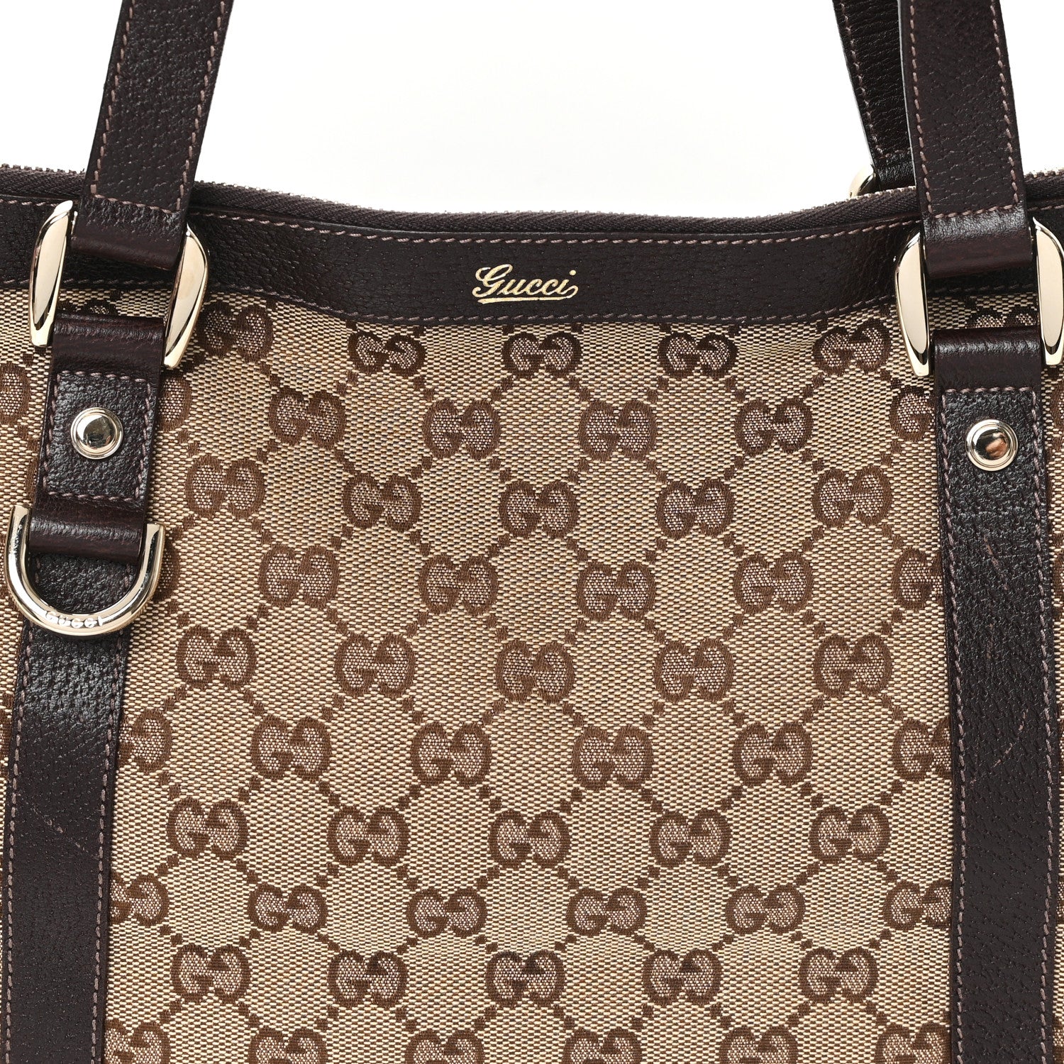 Monogram Medium Abbey Tote Dark Brown - Image 7