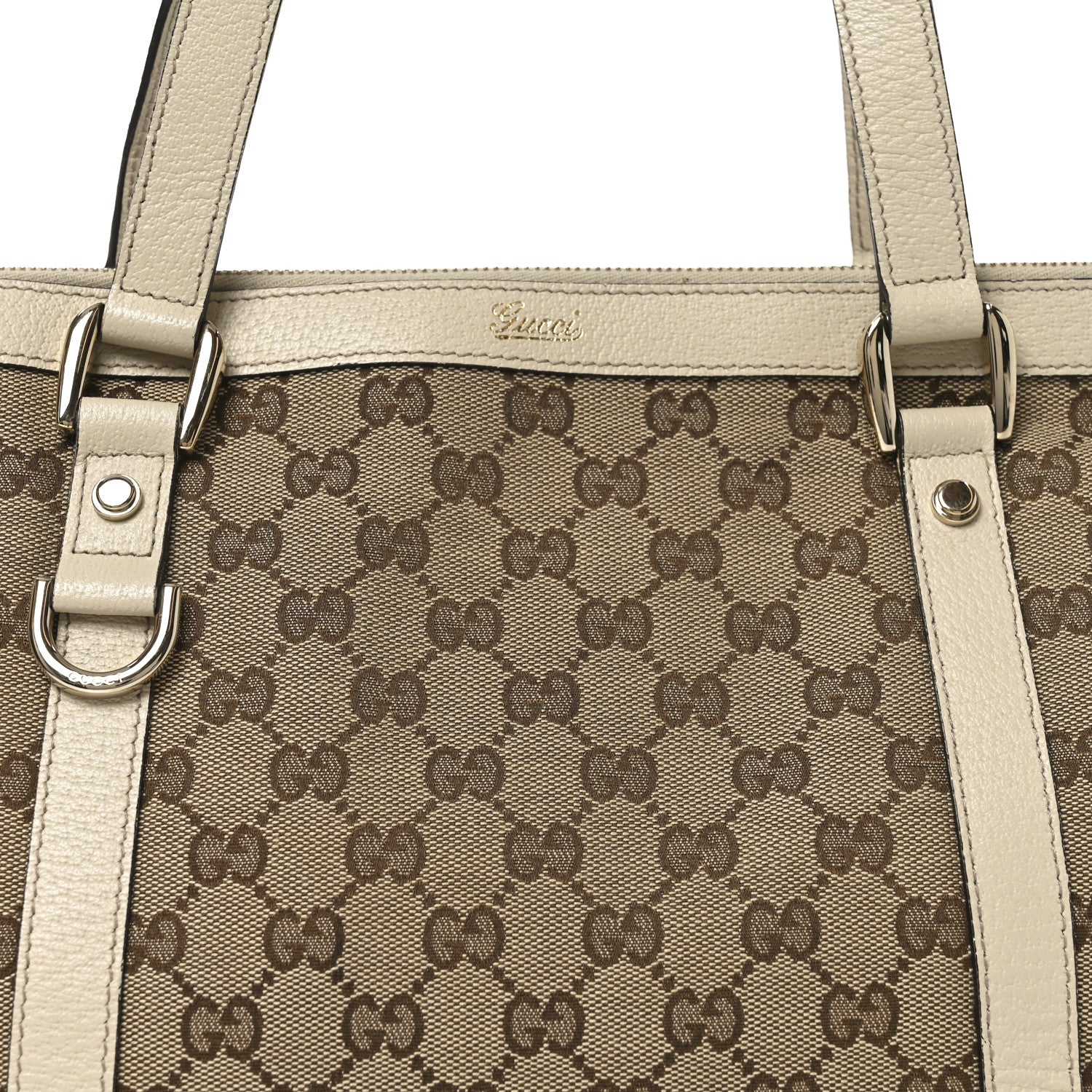 Monogram Medium Abbey Tote Off White - Image 8