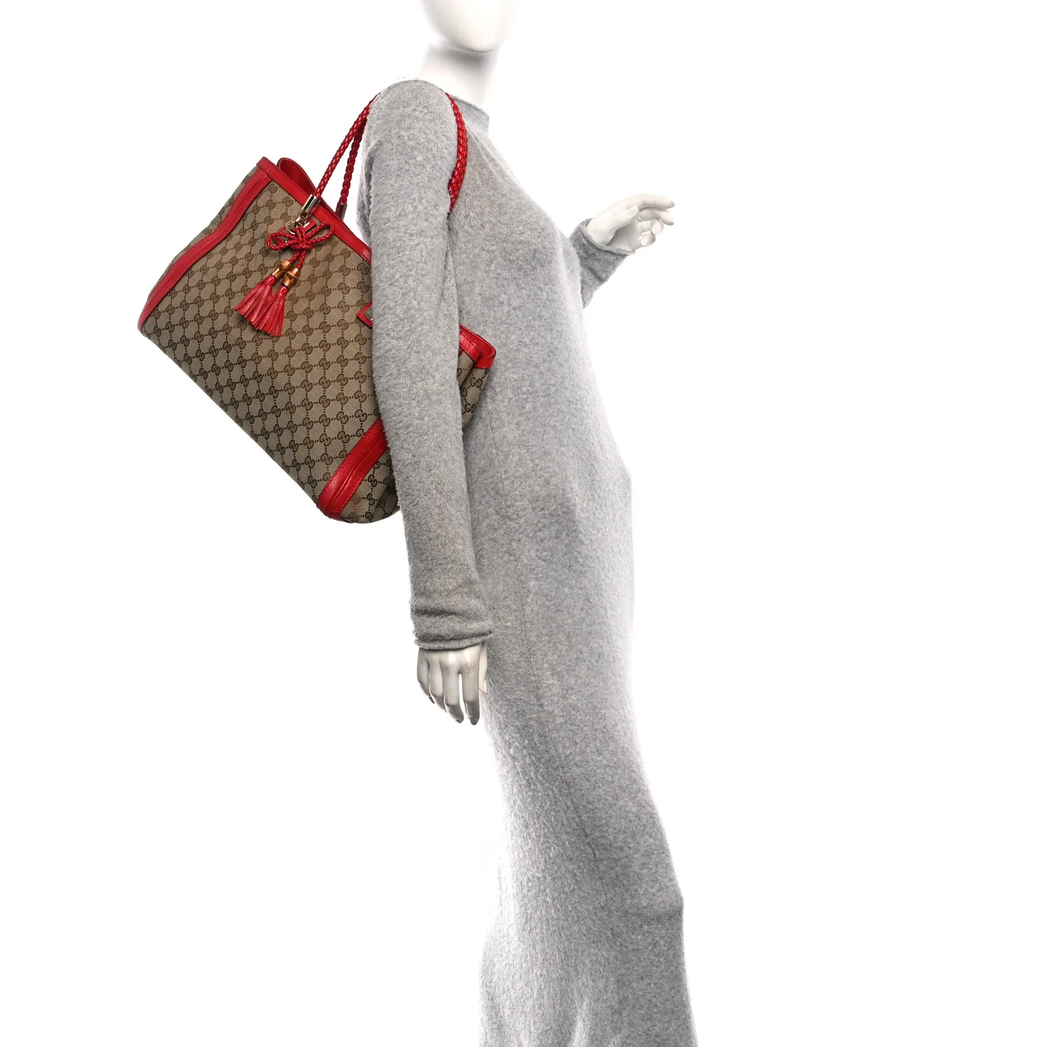Monogram Medium Bella Tote Red - Image 2