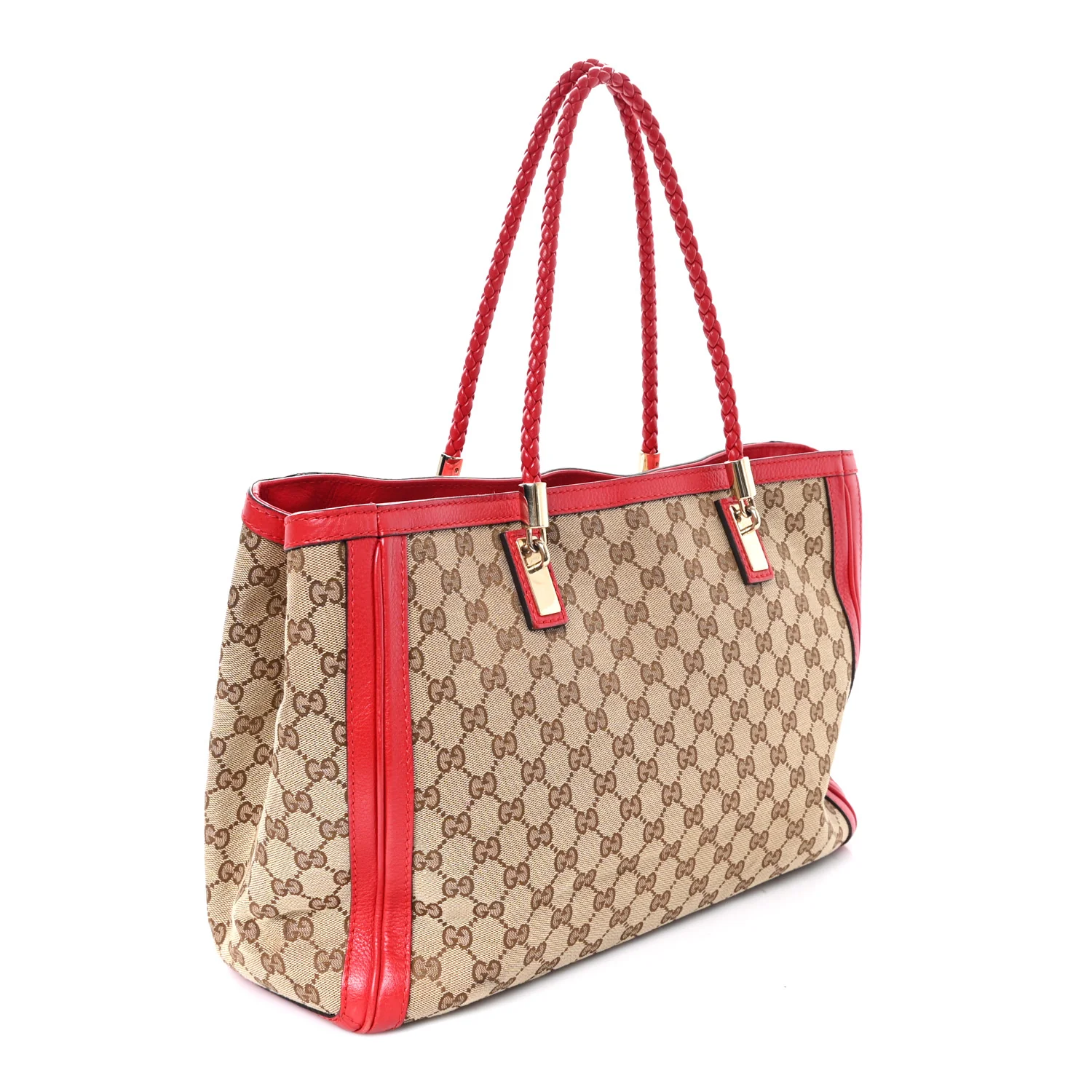 Monogram Medium Bella Tote Red - Image 3
