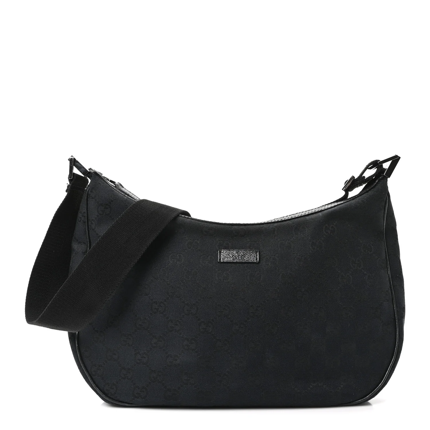 Monogram Medium Half Moon Hobo Black