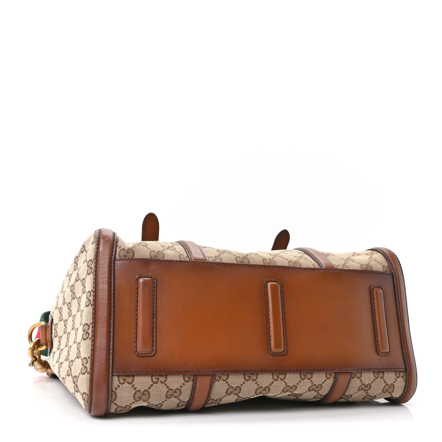 Monogram Medium Lady Web Boston Bag Beige Cuir - Image 4