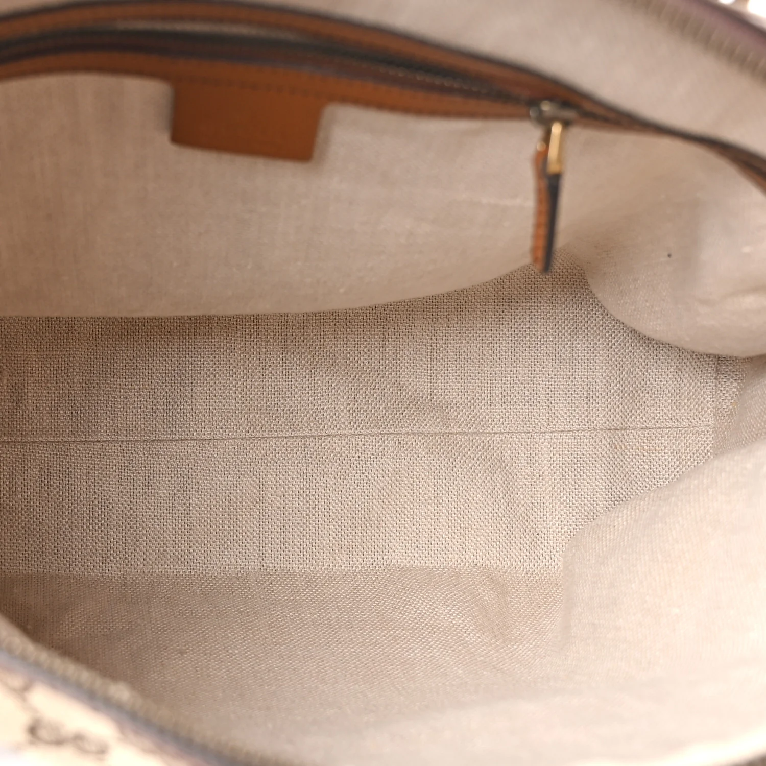 Monogram Medium Lady Web Boston Bag Beige Cuir - Image 5
