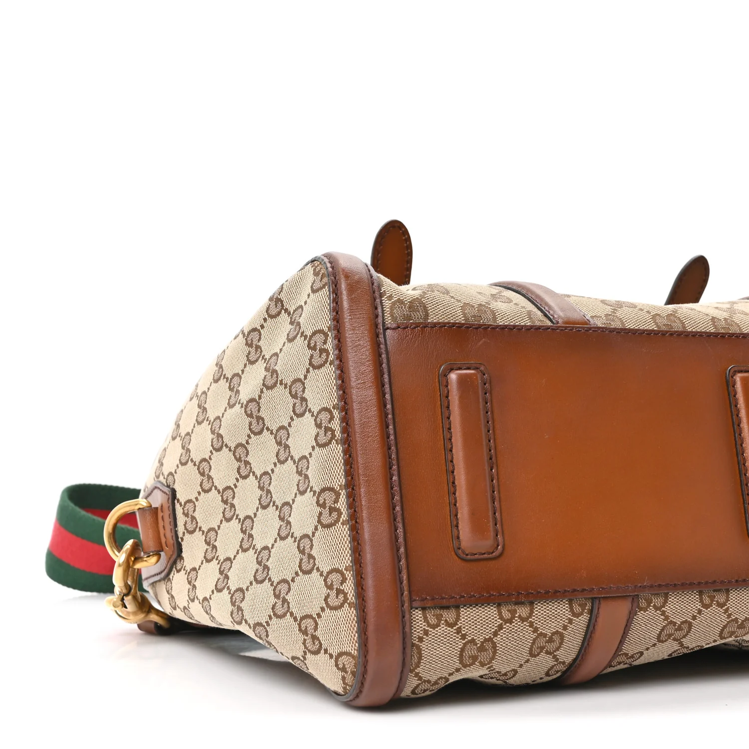 Monogram Medium Lady Web Boston Bag Beige Cuir - Image 9