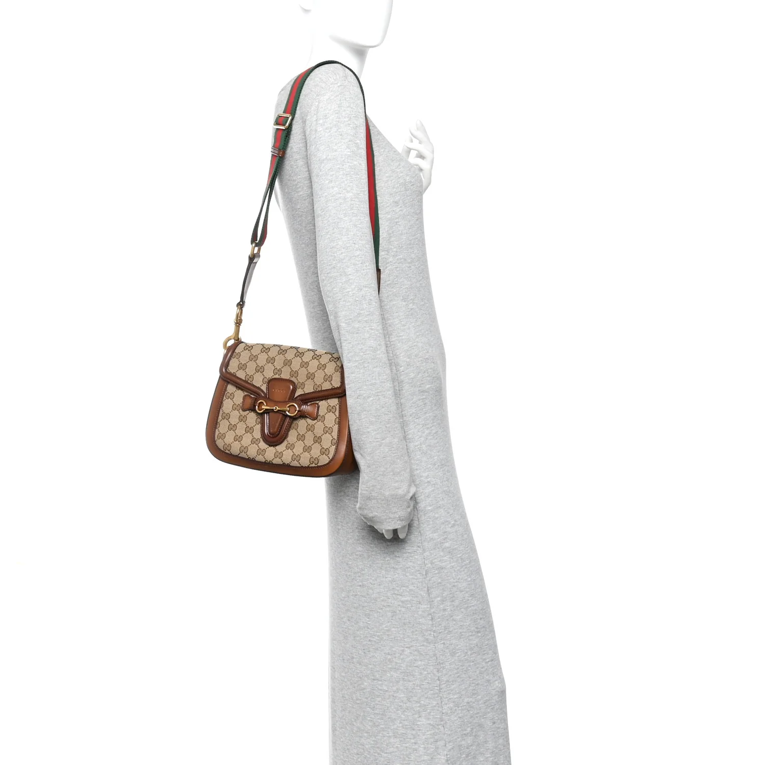 Monogram Medium Lady Web Shoulder Bag Beige Cuir - Image 2