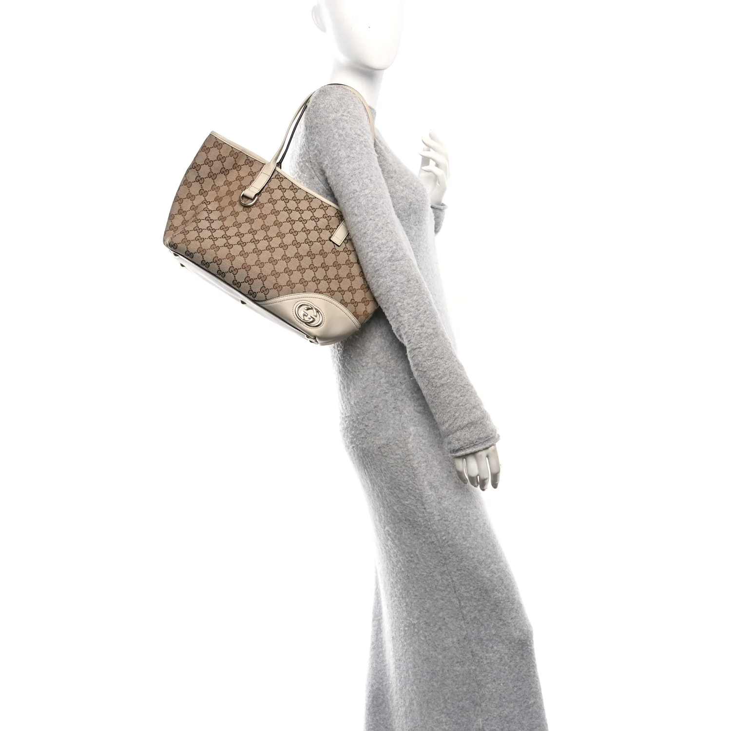 Monogram Medium New Britt Tote Off White - Image 2