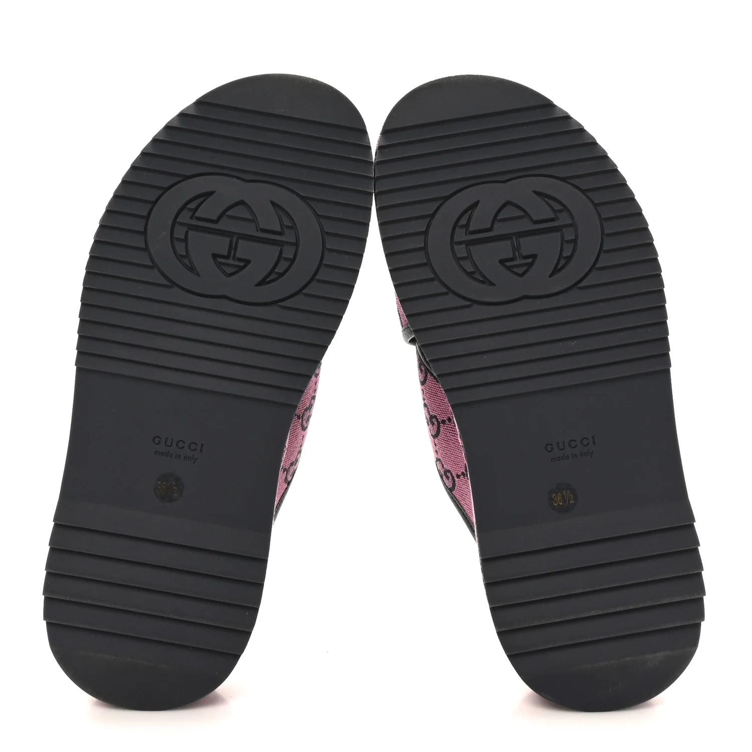 Monogram Multicolor Criss Cross Platform Slide Sandals 36.5 Pink Blue - Image 6