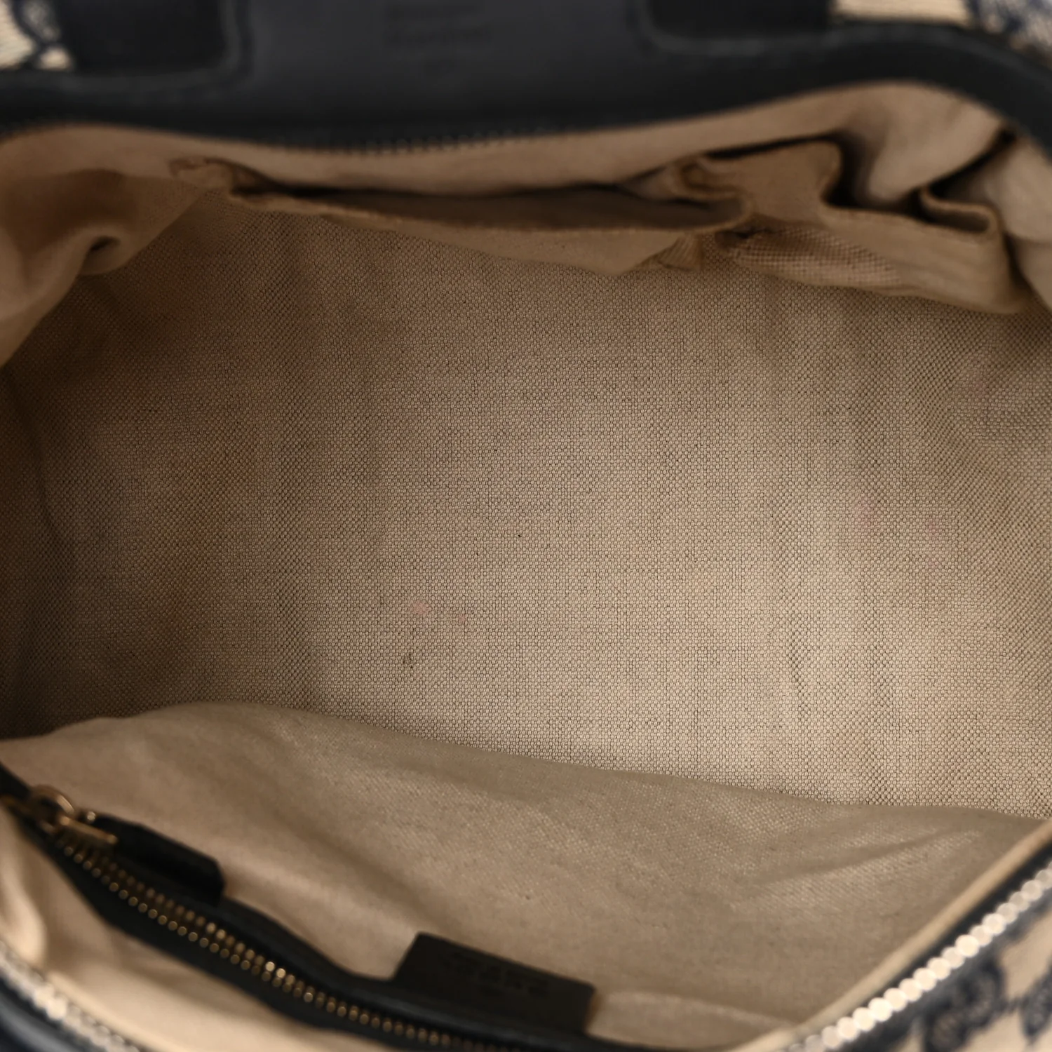 Monogram Selleria Calfskin Vintage Web Medium Boston Beige Blue - Image 5