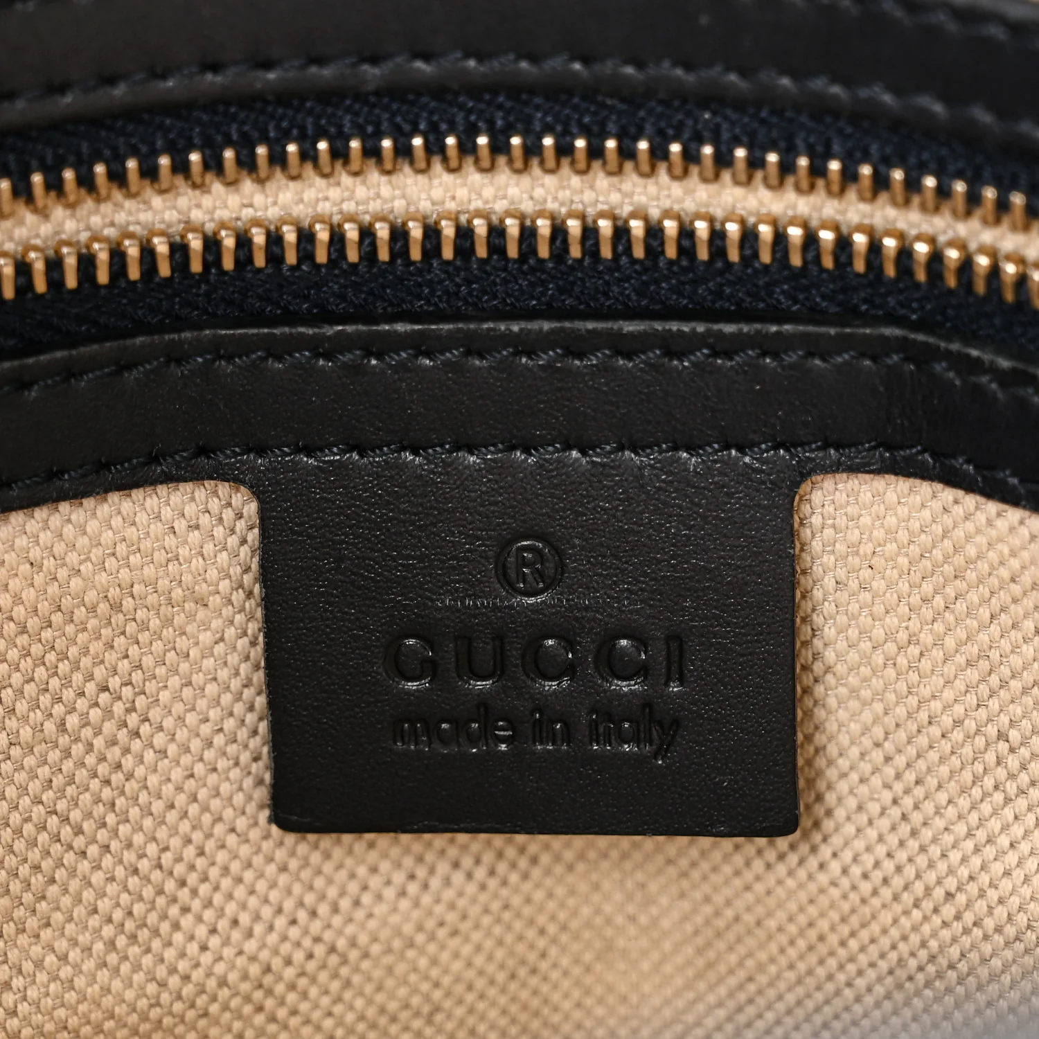 Monogram Selleria Calfskin Vintage Web Medium Boston Beige Blue - Image 6