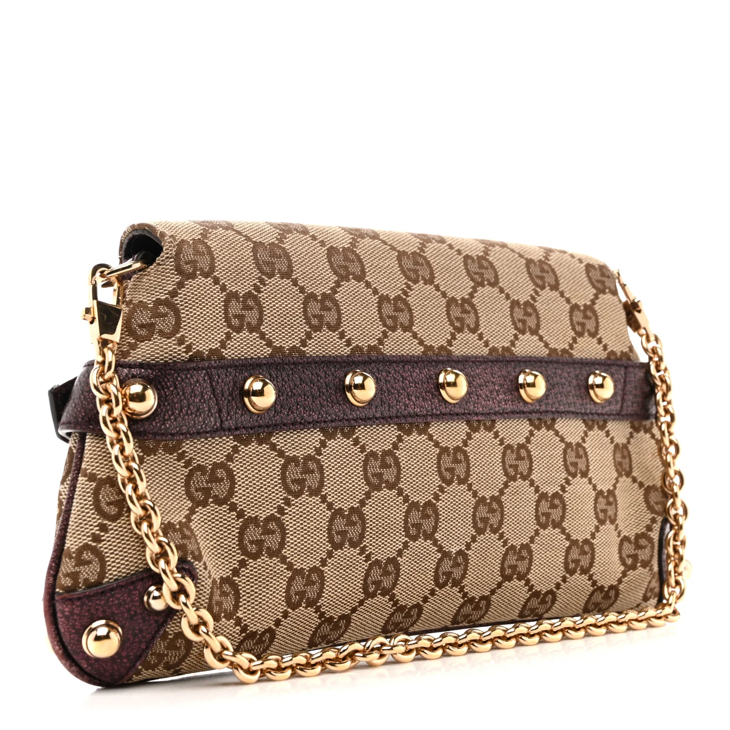 Monogram Small Horsebit Chain Clutch Purple - Image 3