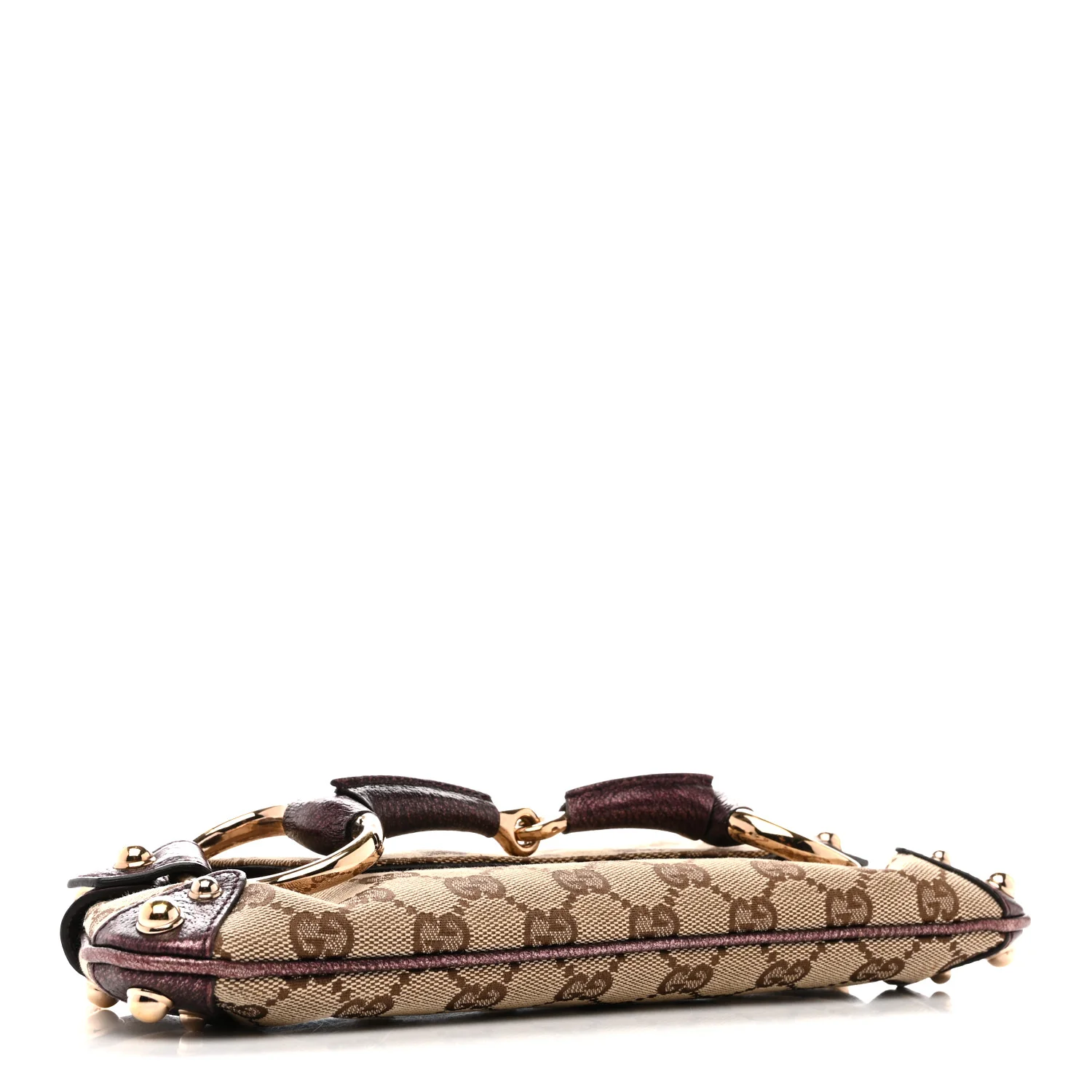 Monogram Small Horsebit Chain Clutch Purple - Image 4