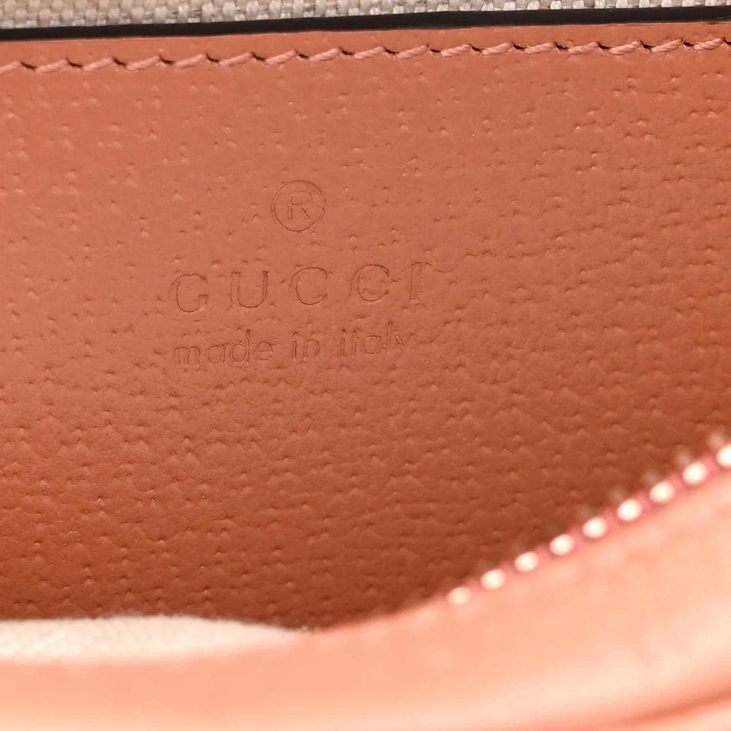 Monogram Textured Dollar Calfskin Mini Ophidia Shoulder Bag Cloche Rose Pink - Image 6