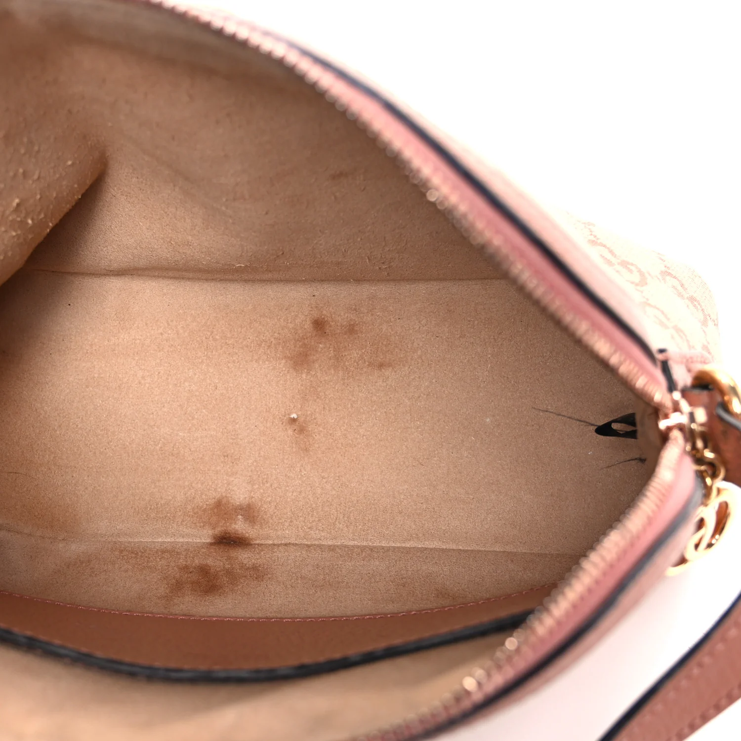 Monogram Textured Dollar Calfskin Small Ophidia Dome Shoulder Bag Cloche Rose Pink - Image 5