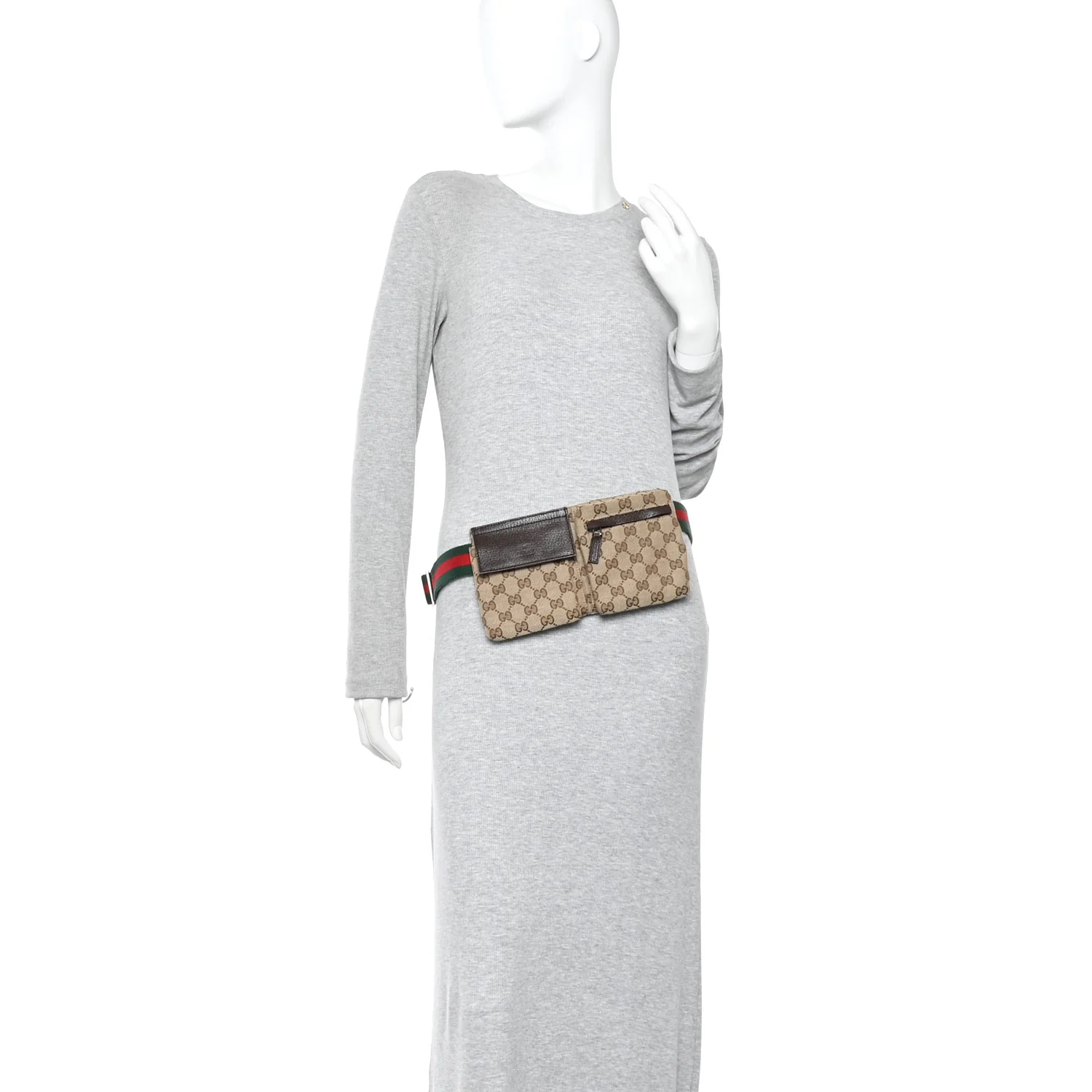 Monogram Web Belt Bag Dark Brown - Image 2