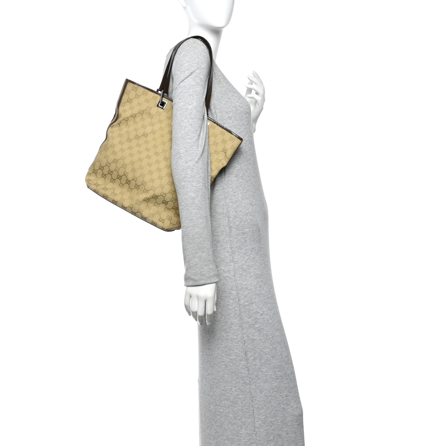 Monogram Web Large Bucket Tote Brown - Image 2