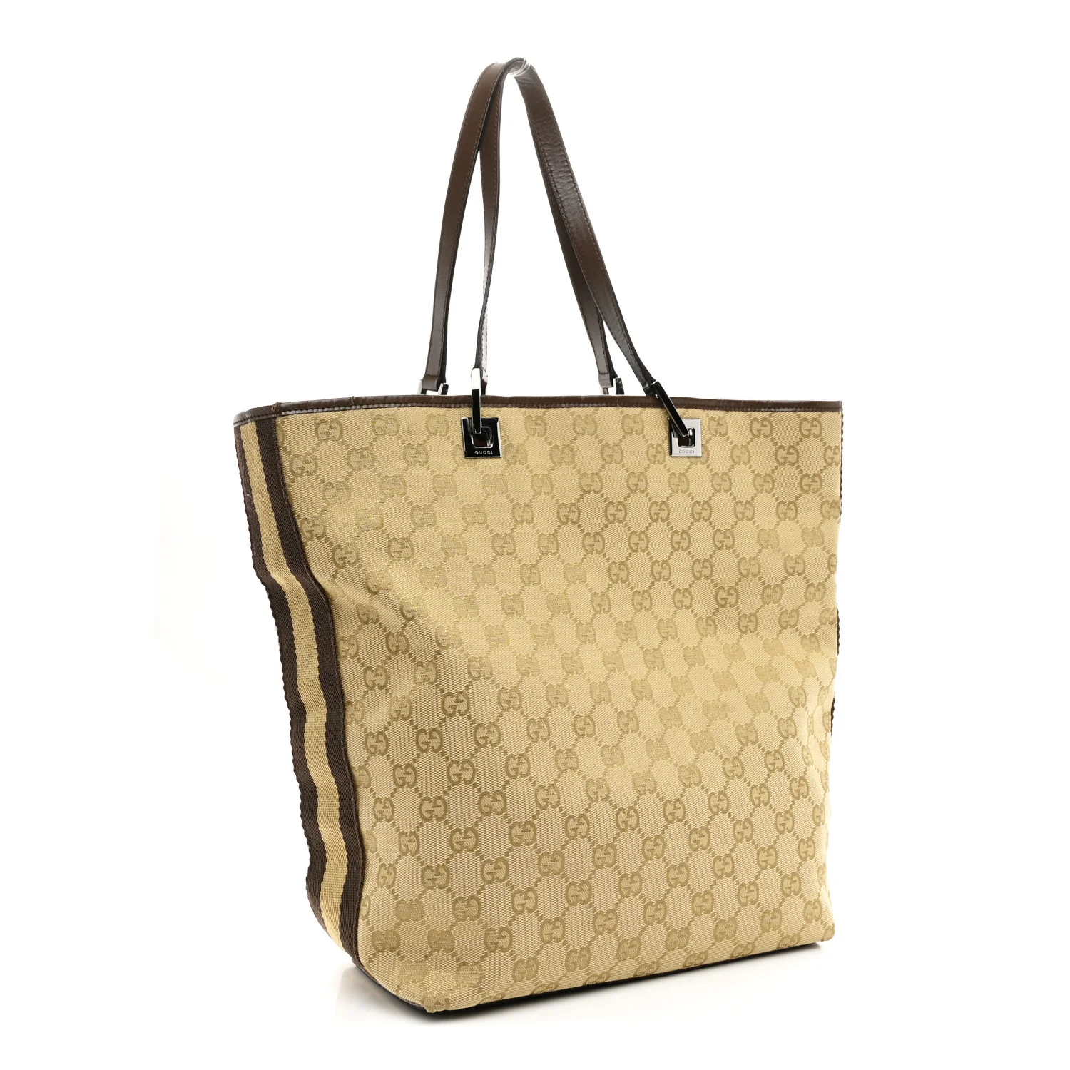 Monogram Web Large Bucket Tote Brown - Image 3