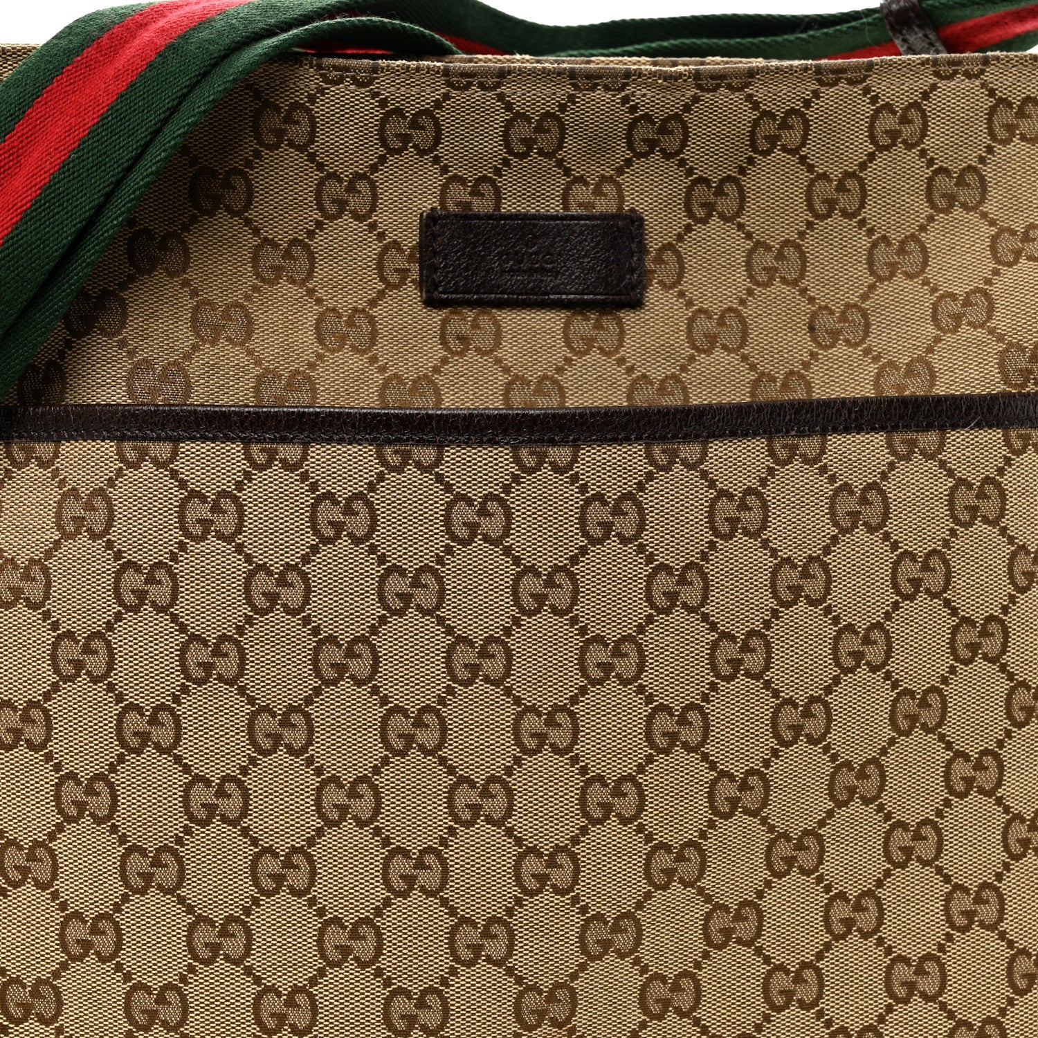 Monogram Web Medium Flat Messenger Bag Brown - Image 8