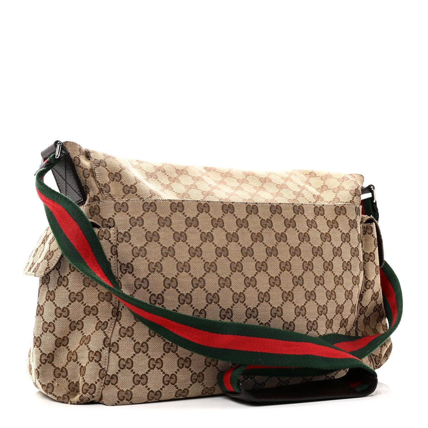 Monogram Web Messenger Diaper Bag Brown - Image 3