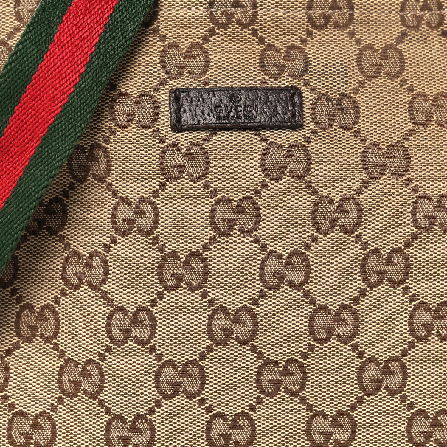 Monogram Web Small Flat Messenger Bag Brown - Image 8