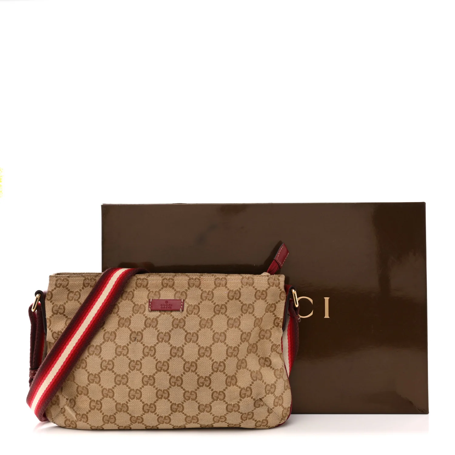 Monogram Web Small Flat Messenger Crossbody Pink Gold - Image 14