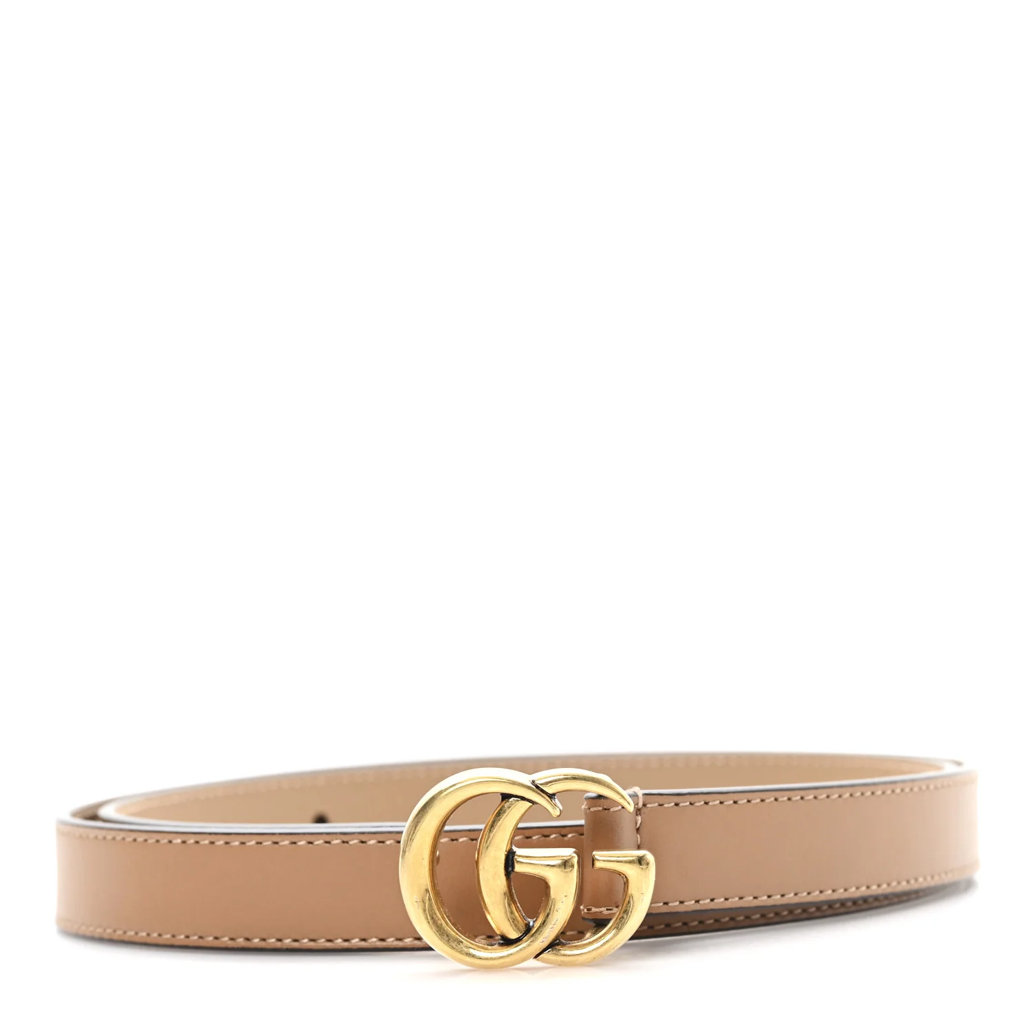 Moon Calfskin Double G 20mm Belt 85 34 Natural Tan
