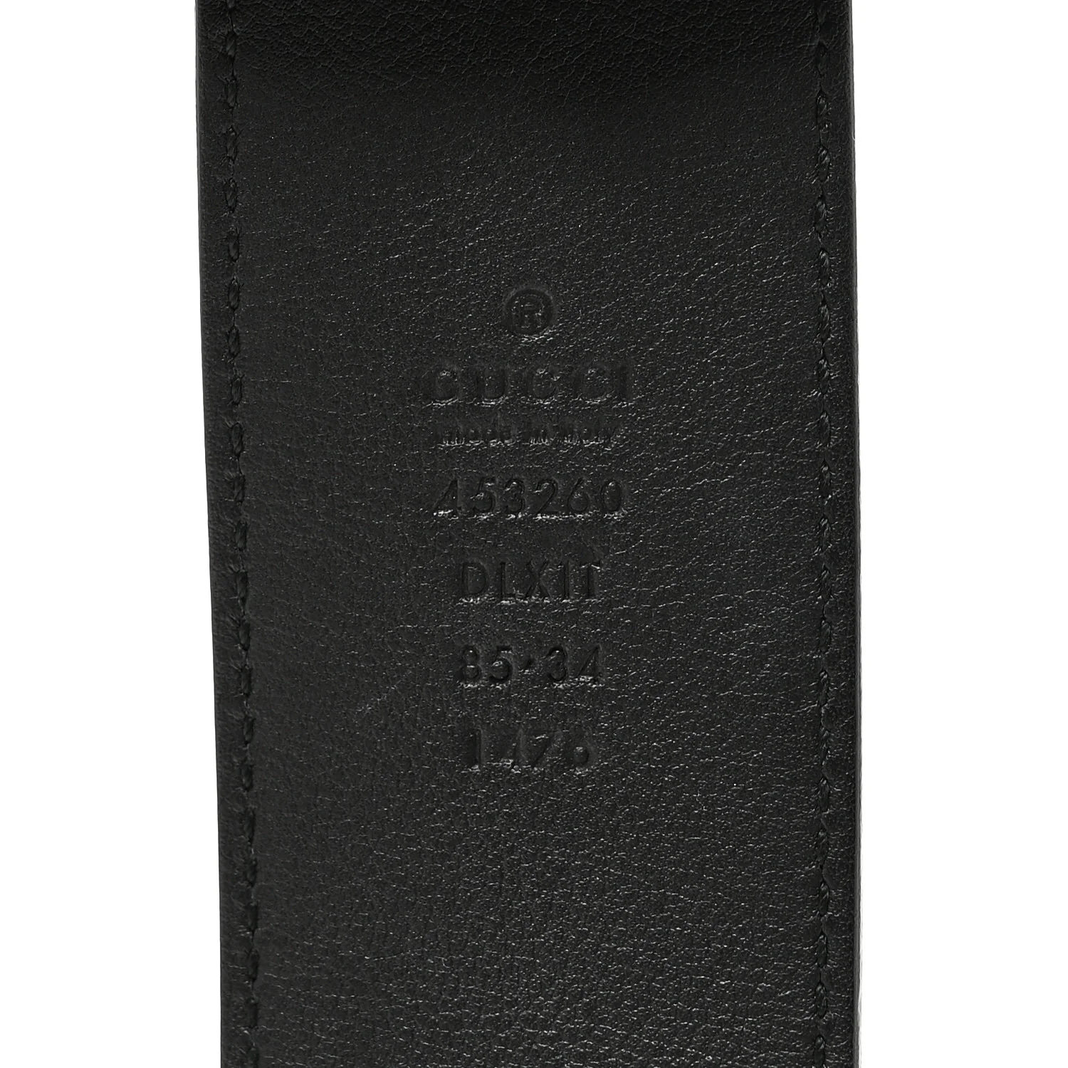 Moon Calfskin Pearl Double G 40mm Belt 85 34 Black Cream - Image 3
