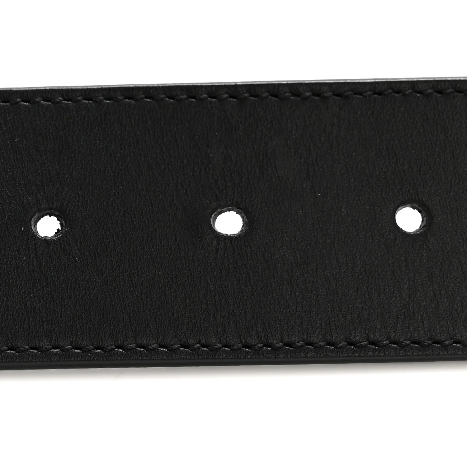 Moon Calfskin Pearl Double G 40mm Belt 90 36 Black Cream - Image 4