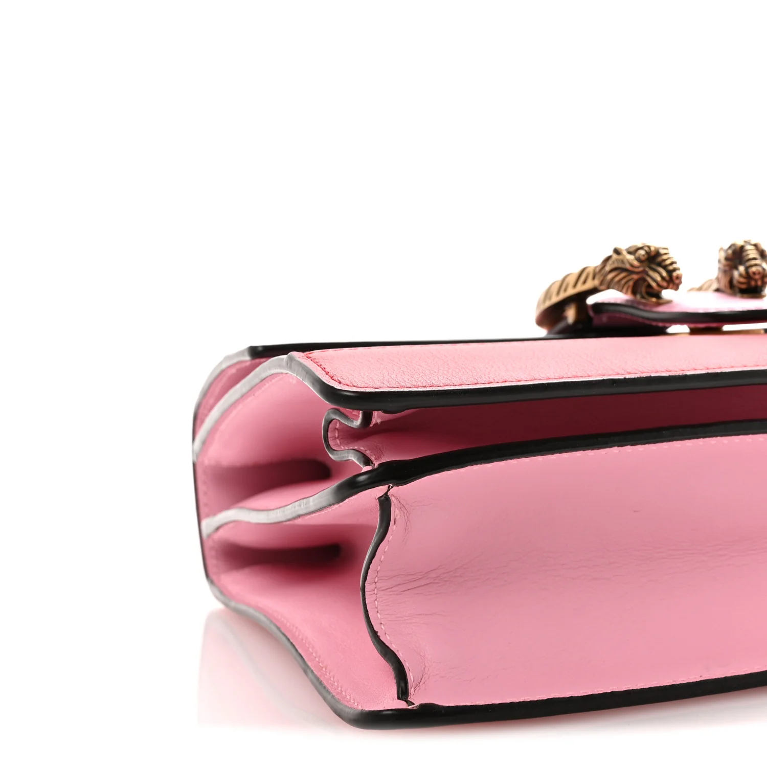 Moon Calfskin Web Medium Dionysus Bamboo Top Handle Bag Sugar Pink Blue Agata Hibiscus Red - Image 9