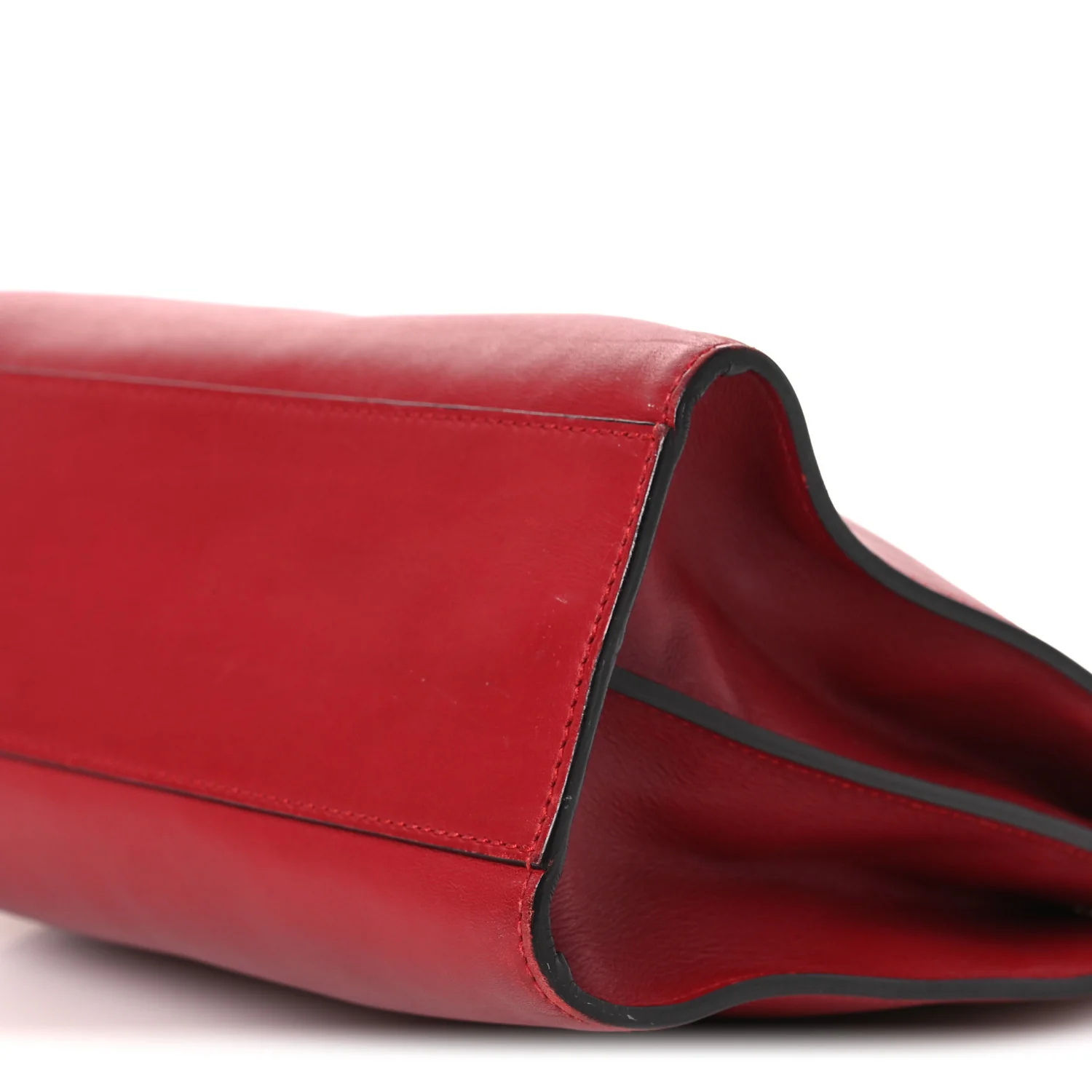 Nappa Bamboo Web Small Nymphaea Top Handle Bag Hibiscus Red - Image 10