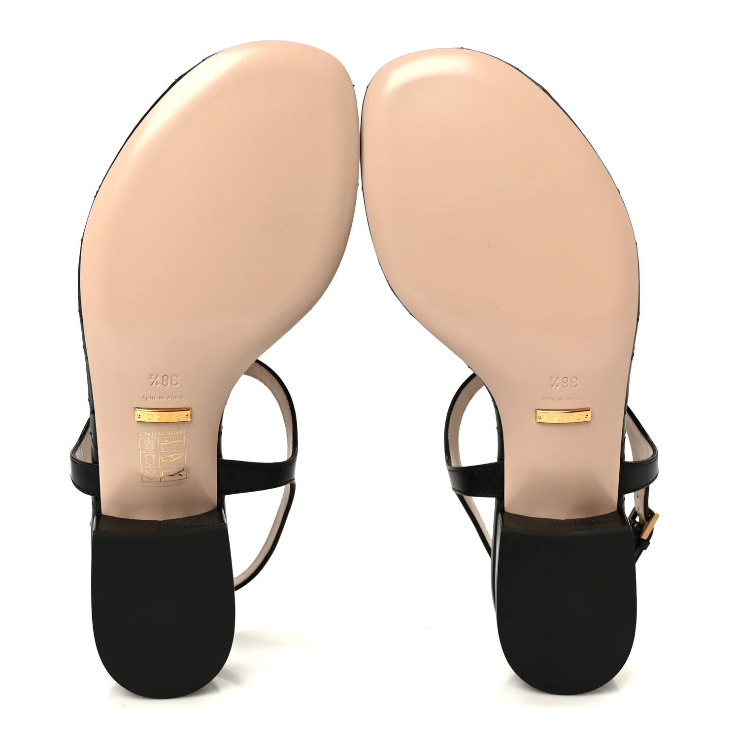 Nappa Matelasse Double G 35mm Thong Sandals 38.5 Black - Image 6