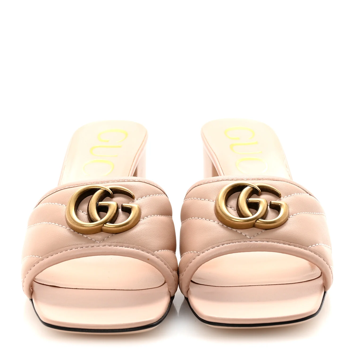 Nappa Matelasse GG Marmont 55mm Slide Sandals 36.5 Skin Rose - Image 3